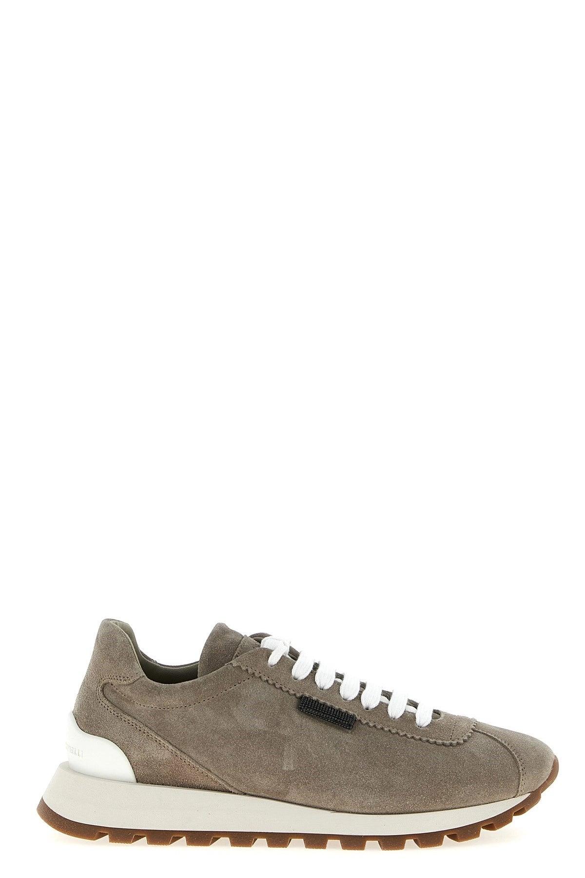 スニーカー BRUNELLO CUCINELLI SUEDE SNEAKERS WITH SHINY DETAILS Brunello Cucinelli Sneakers for Women | Online Sale up to 56