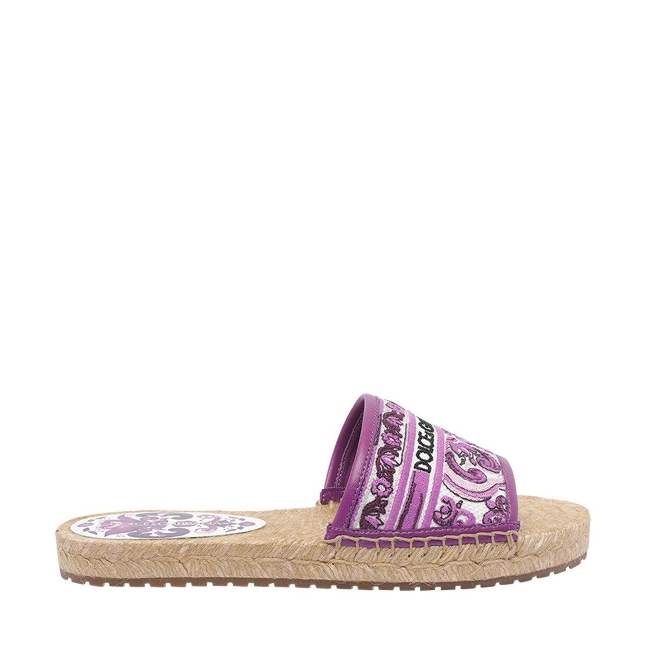 サンダル・ミュール Dolce&Gabbana MAIOLICA PATTERN ESPADRILLES SLIDES Dolce & Gabbana Espadrille shoes and sandals for Women