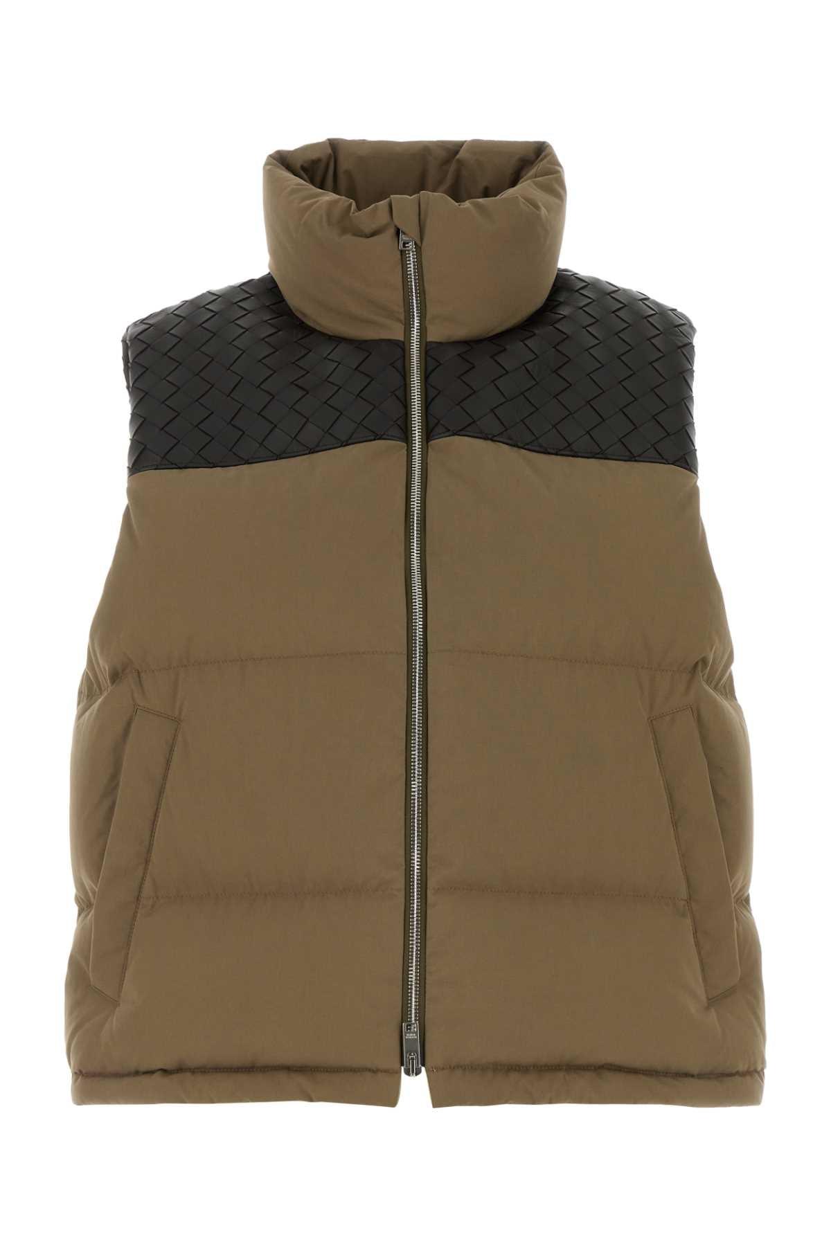 ジャケット BOTTEGA VENETA Khaki Cotton Padded Vest Bottega Veneta Khaki Cotton Padded Vest in Green | Lyst