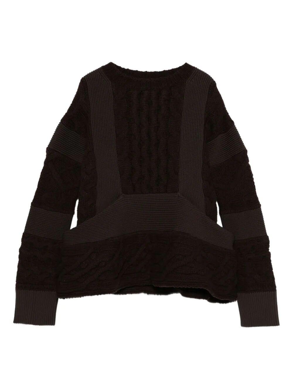 トップス sacai Wool Knit Pullover Sacai Wool Knit Pullover in Black | Lyst