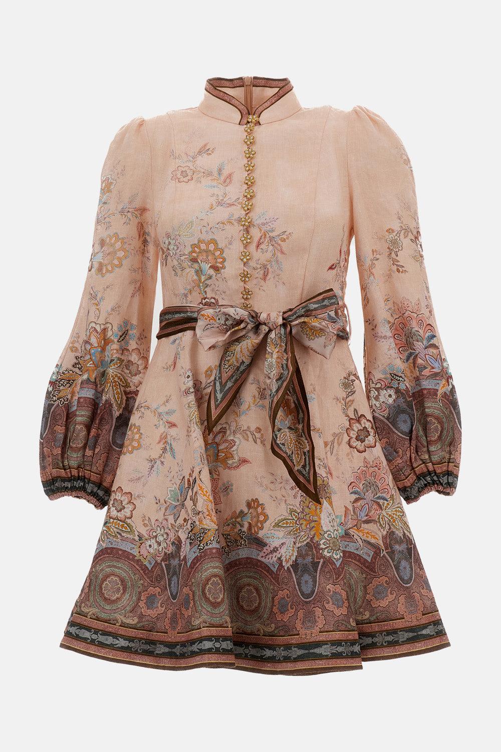 princess polly baby blue dress ZIMMERMANN Pussy-bow floral-print chiffon midi dress main image 0