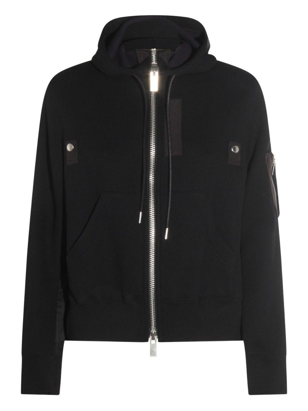 【送料&関税込】Sacai Zip Hoodie Nike x Sacai Full Zip Hoodie Black Men's - FW22 - US