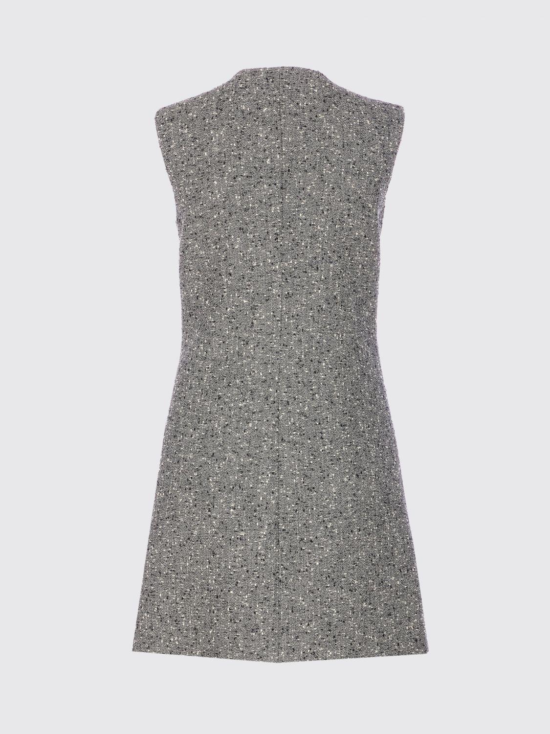 slim fit dress slacks Gucci Silver Metallic GG Printed Dress main image 0
