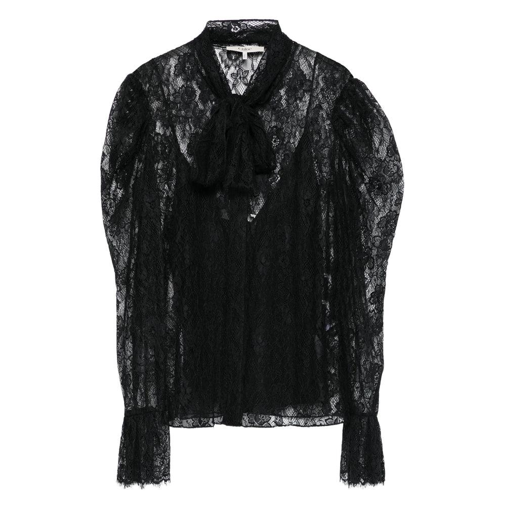 Chloe - Chloé black blouse tops. Chloé Cape Blouse In Silk Georgette | Chloé US