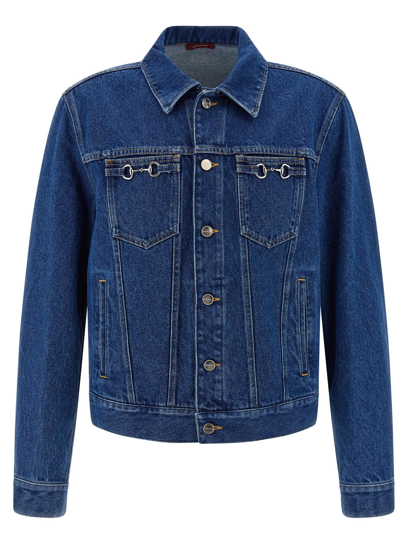 Gucci Horsebit Denim Jacket in Blue for Men | Lyst
