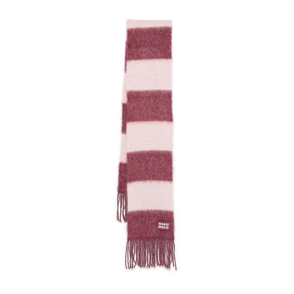 マフラー・ストール MIU MIU Embroidered Mohair Blend Scarf MIU MIU Embroidered Mohair Blend Scarf (MiuMiu/マフラー