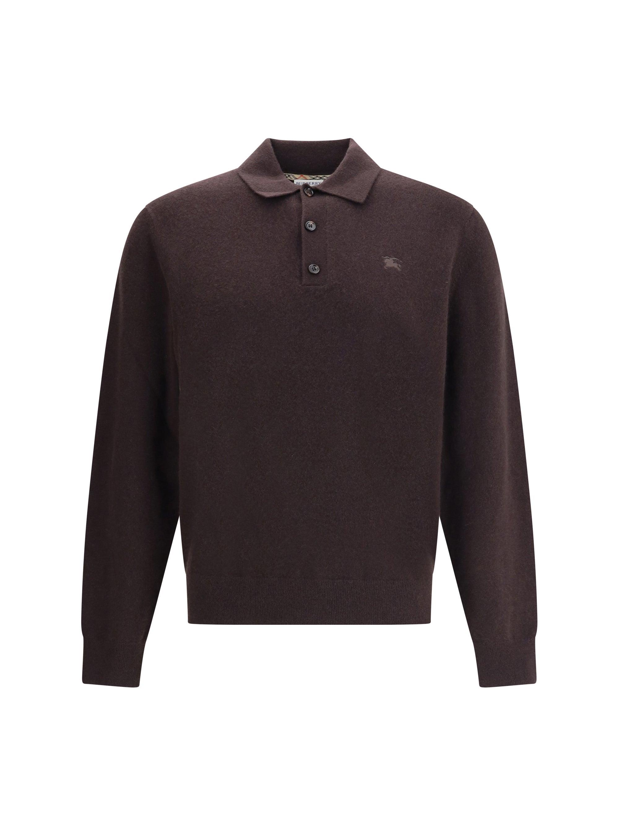Long Sleeve Polo Burberry Knitted Polo BURBERRY Slim-Fit Logo