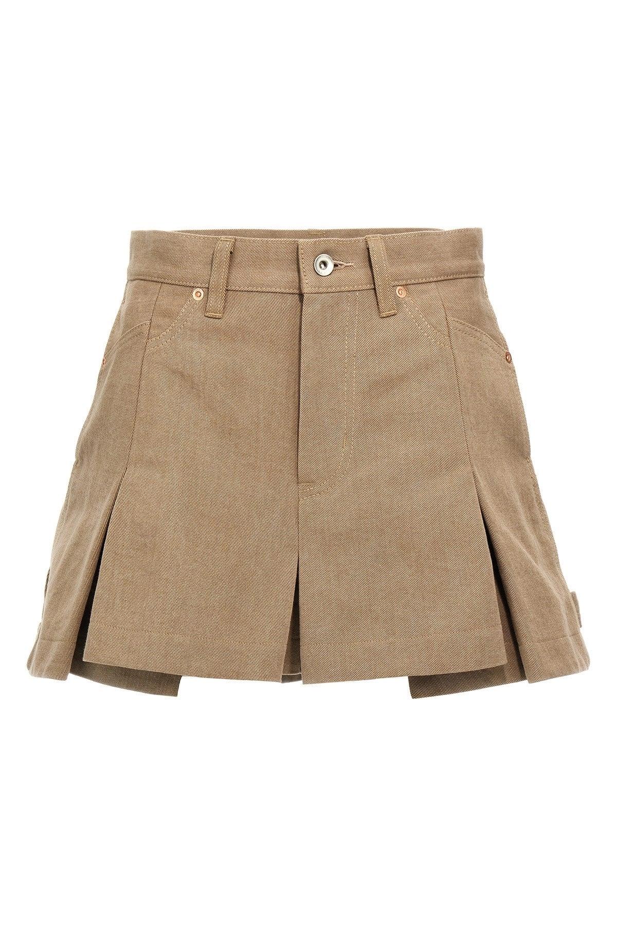 ショートパンツ SACAI Women Shorts  Burmudas 2507720651 Beige SACAI Carhartt WIP サカイ カーハート ダック ショートパンツ