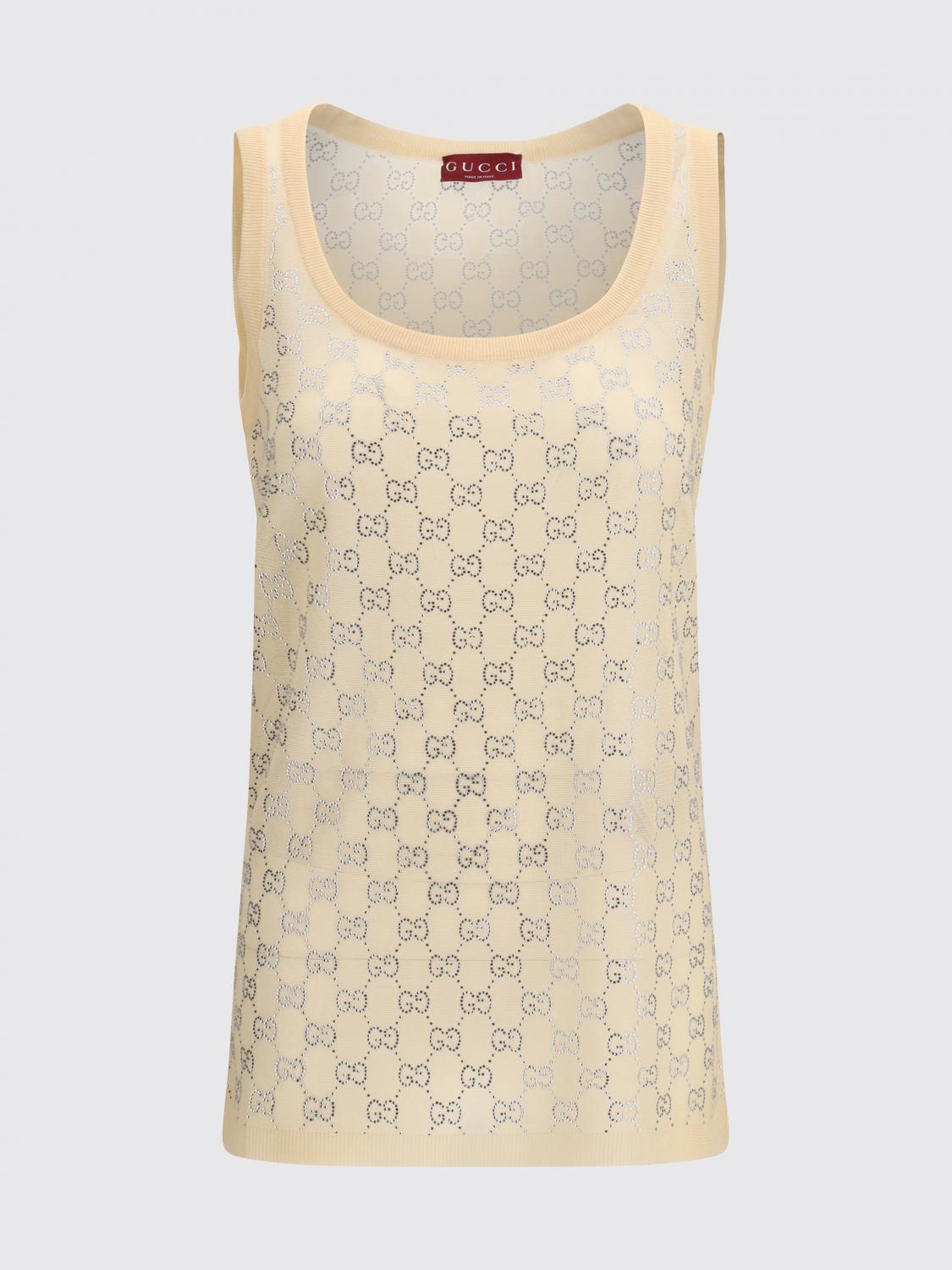 ♥︎美品♥︎GUCCIタンクトップ ウェブ ストライプ コットン リブ タンクトップ ・ホワイト | GUCCI公式