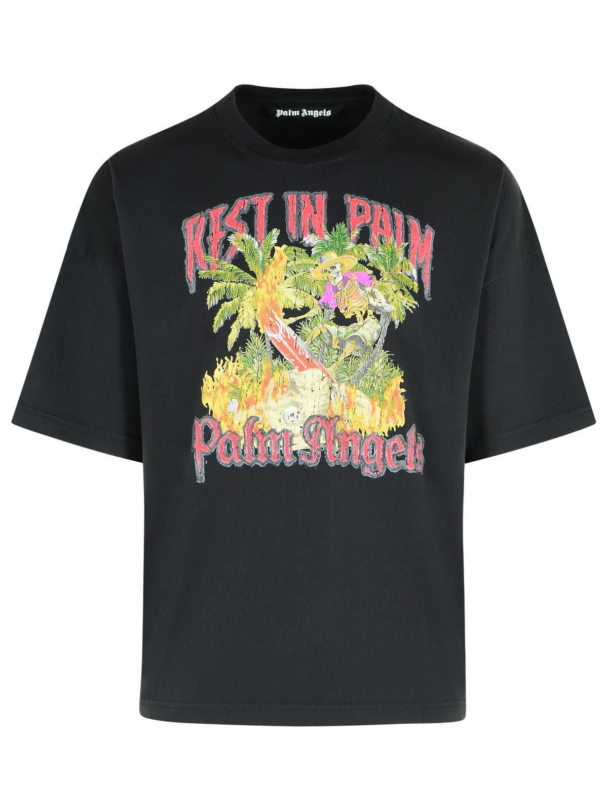 Tシャツ Palm Angels sale Palm Angels Neck Logo T-Shirt | Saks Fifth Avenue