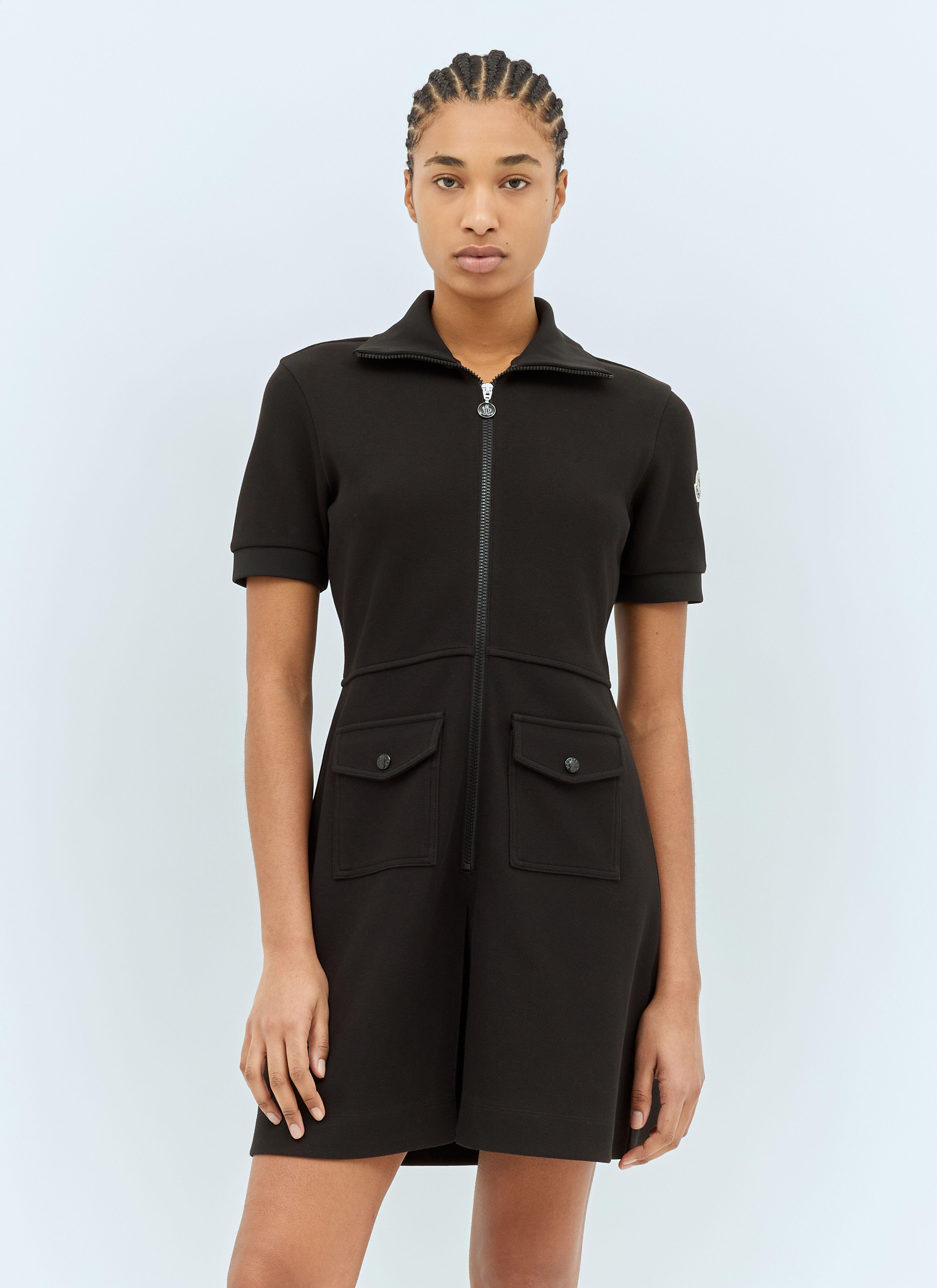ワンピース Moncler Black Polo Dress With Logo Moncler Polo Dress With Logo in Black | Lyst