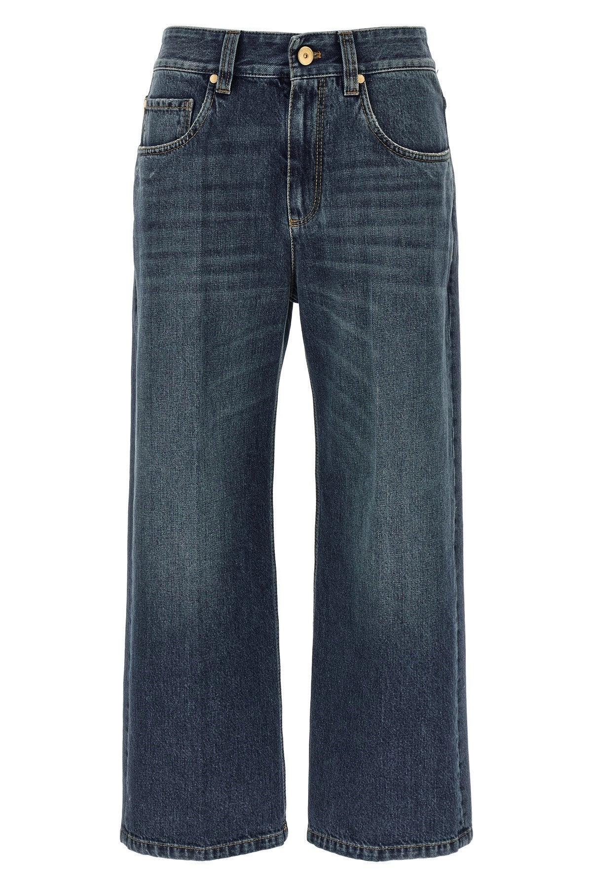 パンツ BRUNELLO CUCINELLI CONTEMPORARY SQUARE DENIM PANTS WITH JEWE Brunello Cucinelli Contemporary Square Denim Pants With