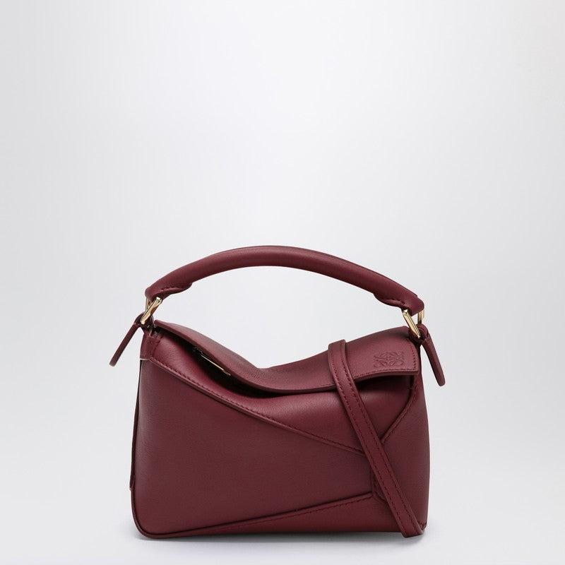 Loewe Crimson Calfskin Puzzle Mini Top-Handle Bag in Red | Lyst