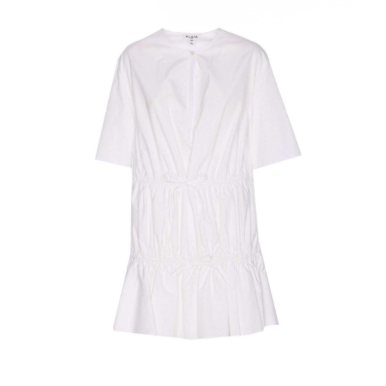 ワンピース ALAIA EGG SHIRT DRESS BLANC Alaïa Shirt Dresses for Women | Lyst