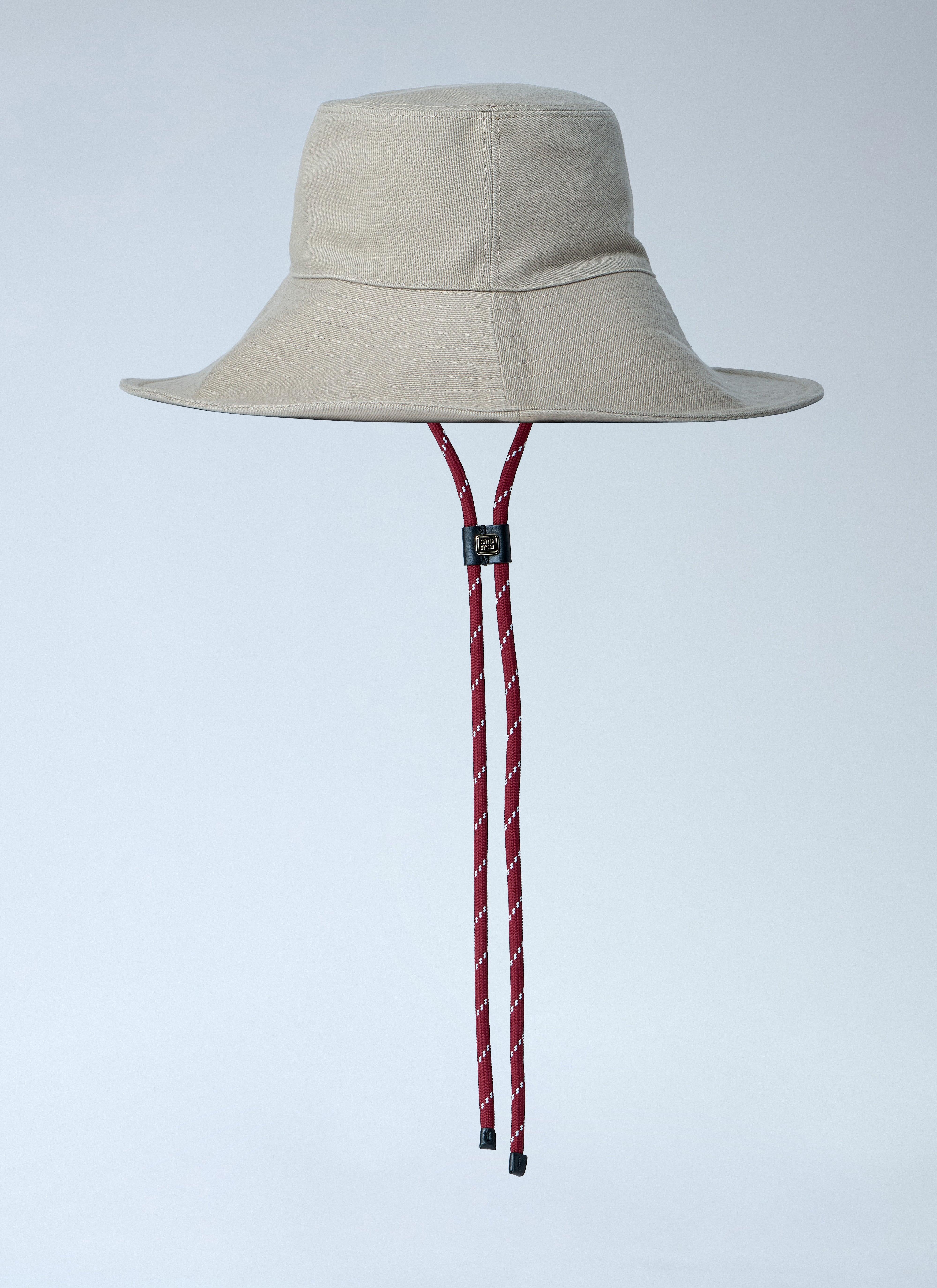 Miu Miu Denim Bucket Hat in White | Lyst