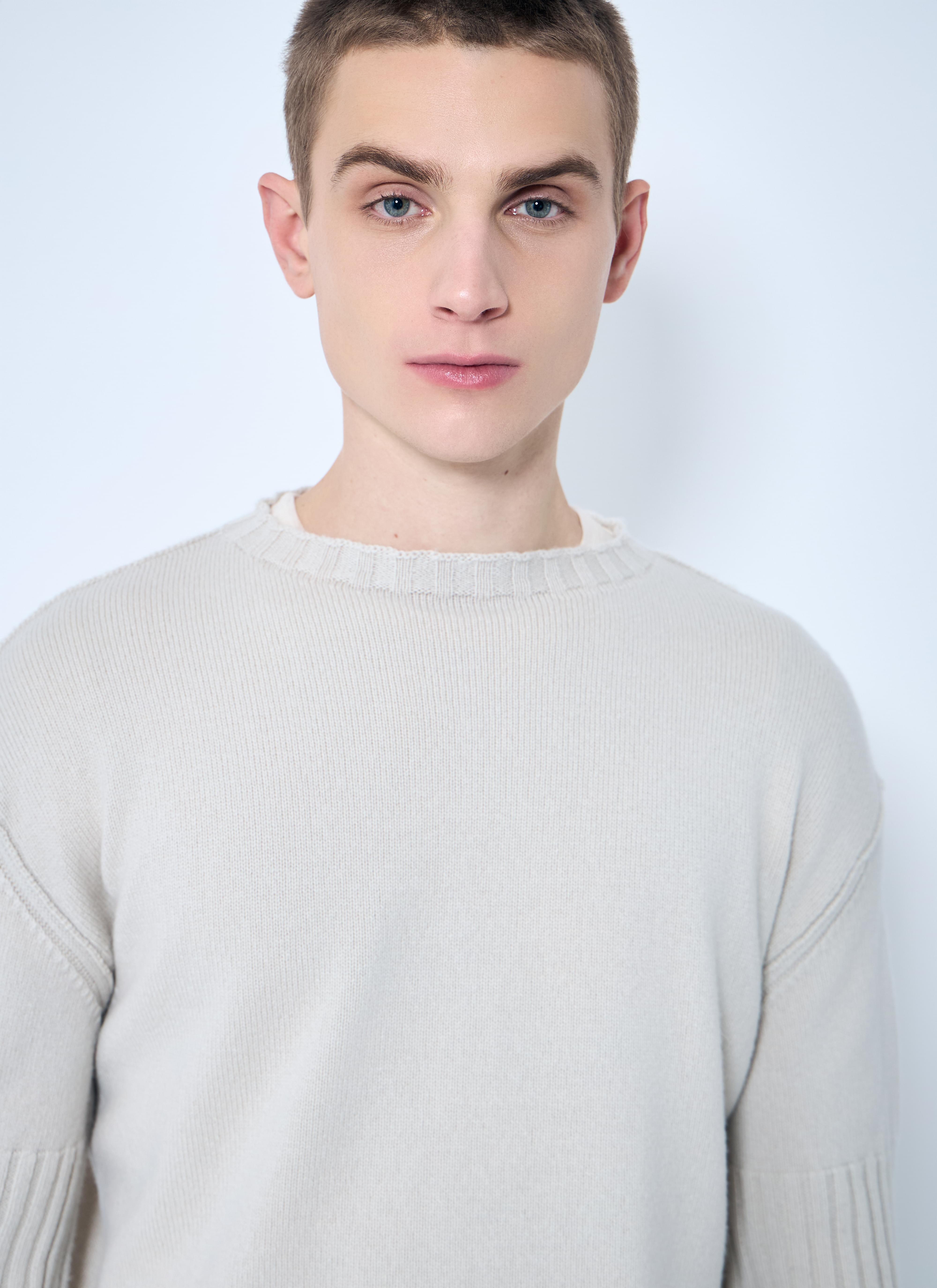 Rick Owens Dinge Cashmere Sweater in White for Men | Lyst