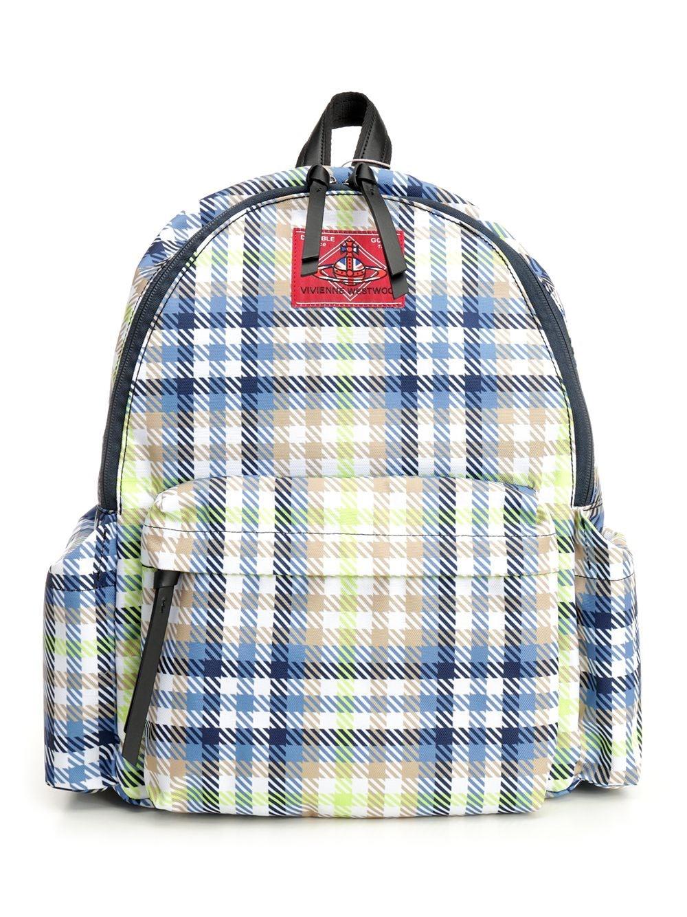 Vivienne Westwood Multi-Color Plaid Drawstring Backpack Vivienne Westwood Multicolor Canvas Teddies Pippa Drawstring  main image 4