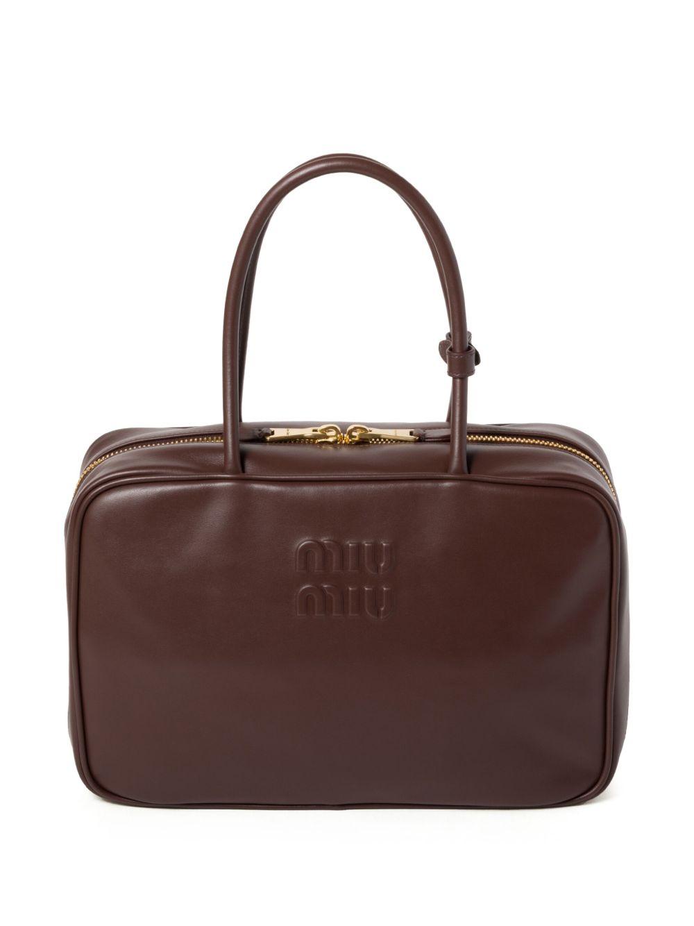 ハンドバッグ MIU MIU BEAU LARGE LEATHER HANDBAG Miu Miu Beau Large Leather Handbag in Brown | Lyst