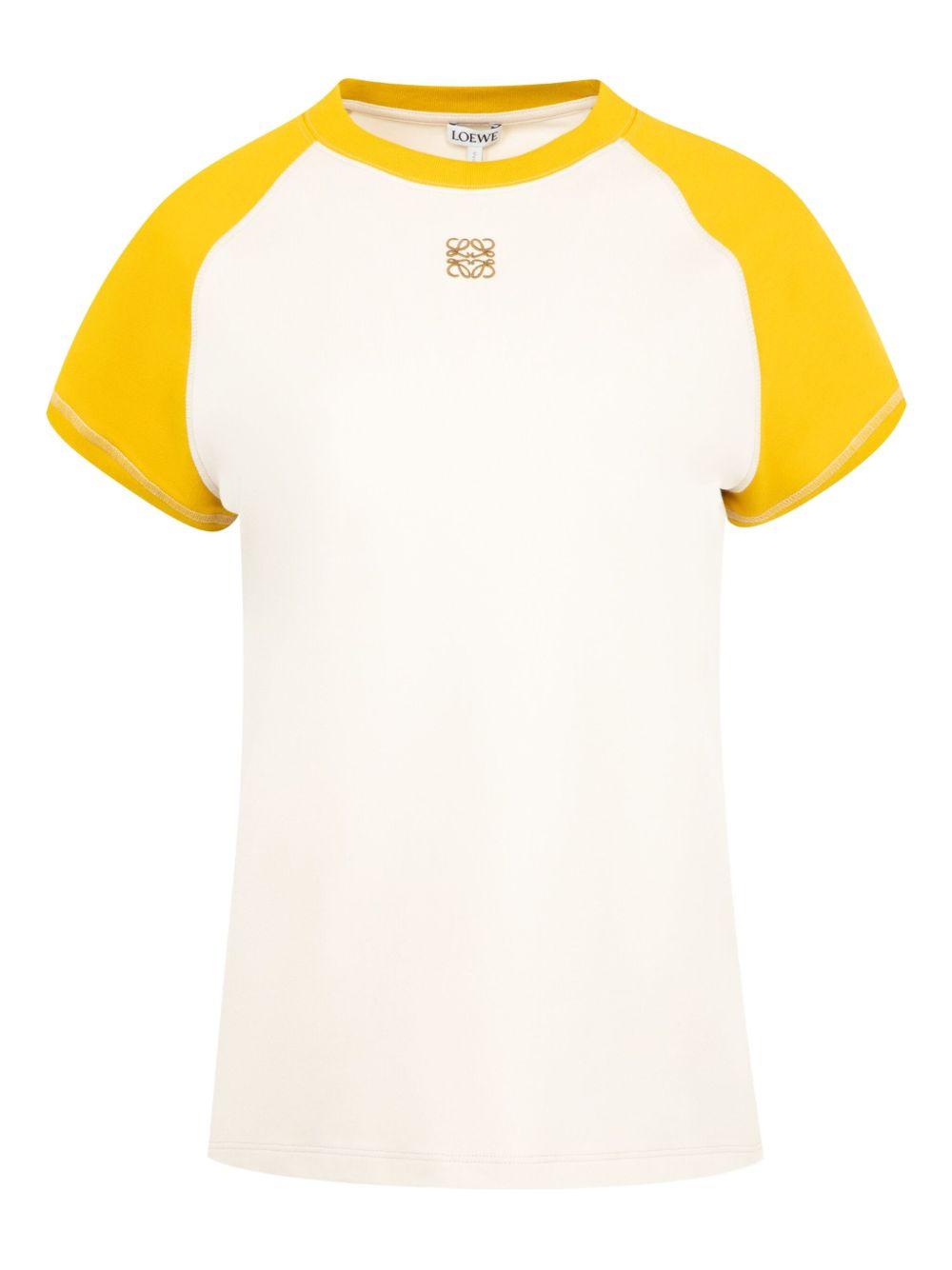Loewe Logo Cotton T-Shirt in Yellow | Lyst