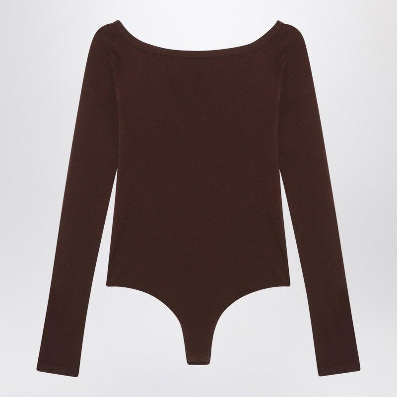 セットアップ ALAIA EBENE BLACK WOOL SECOND SKIN BODYSUIT Alaïa Alaia Ebene Black Wool Second Skin Bodysuit Women