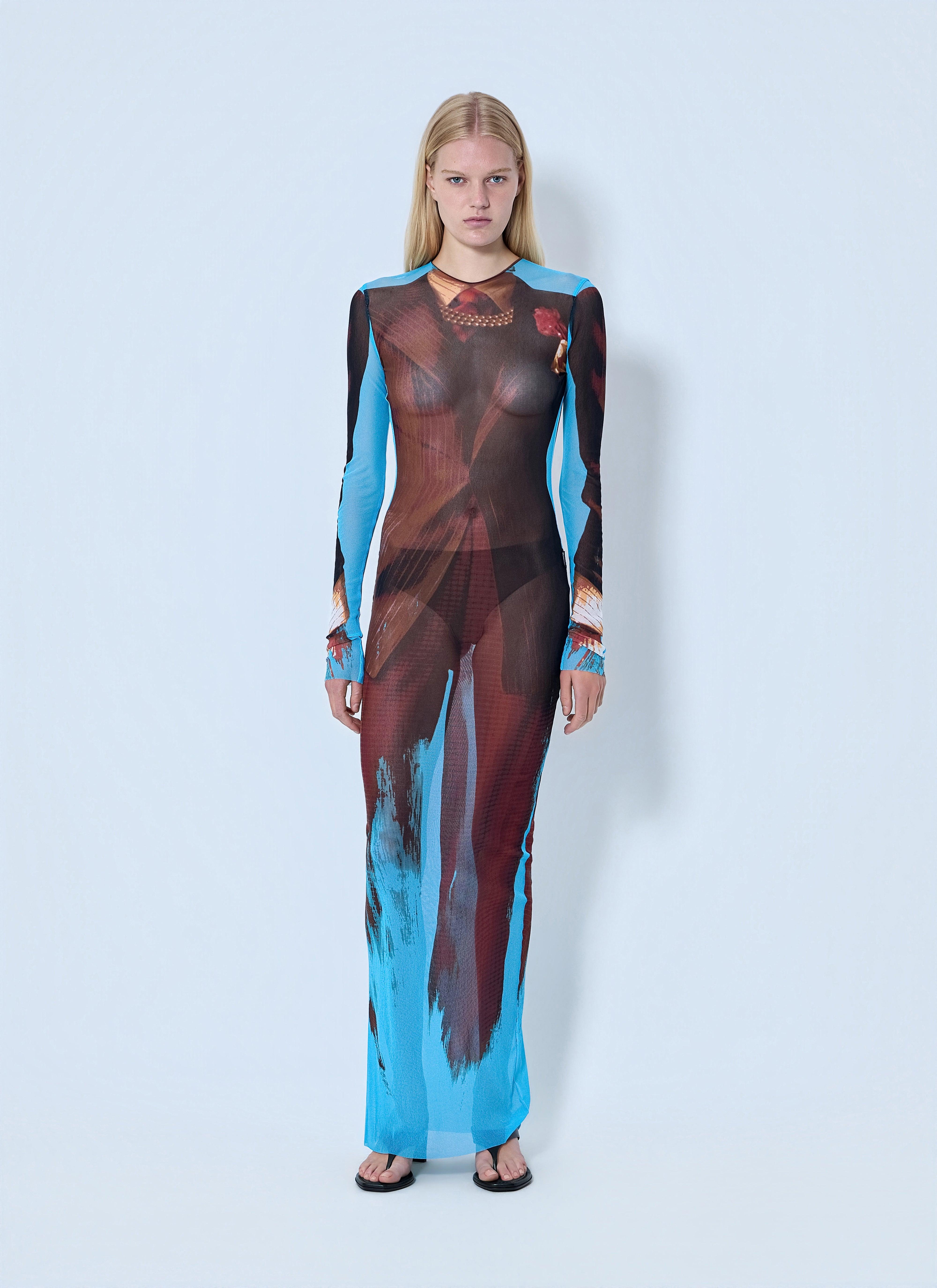 jean paul gaultier brown & blue tennis suit dress Jean Paul Gaultier Re-Edition - The Tennis Suit Dress