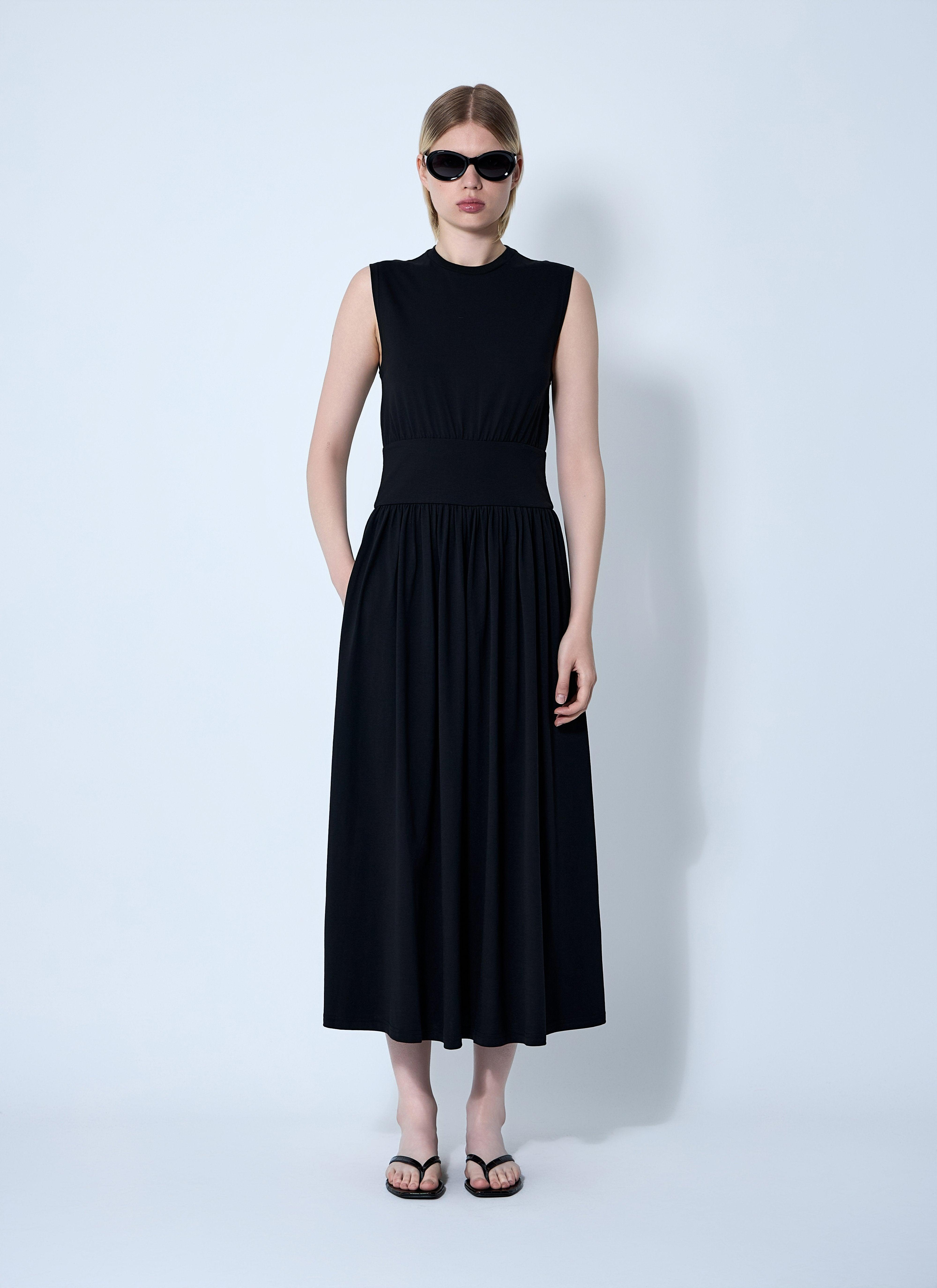white christmas dresses Sleeveless Cotton Tee Dress – La Garçonne main image 1