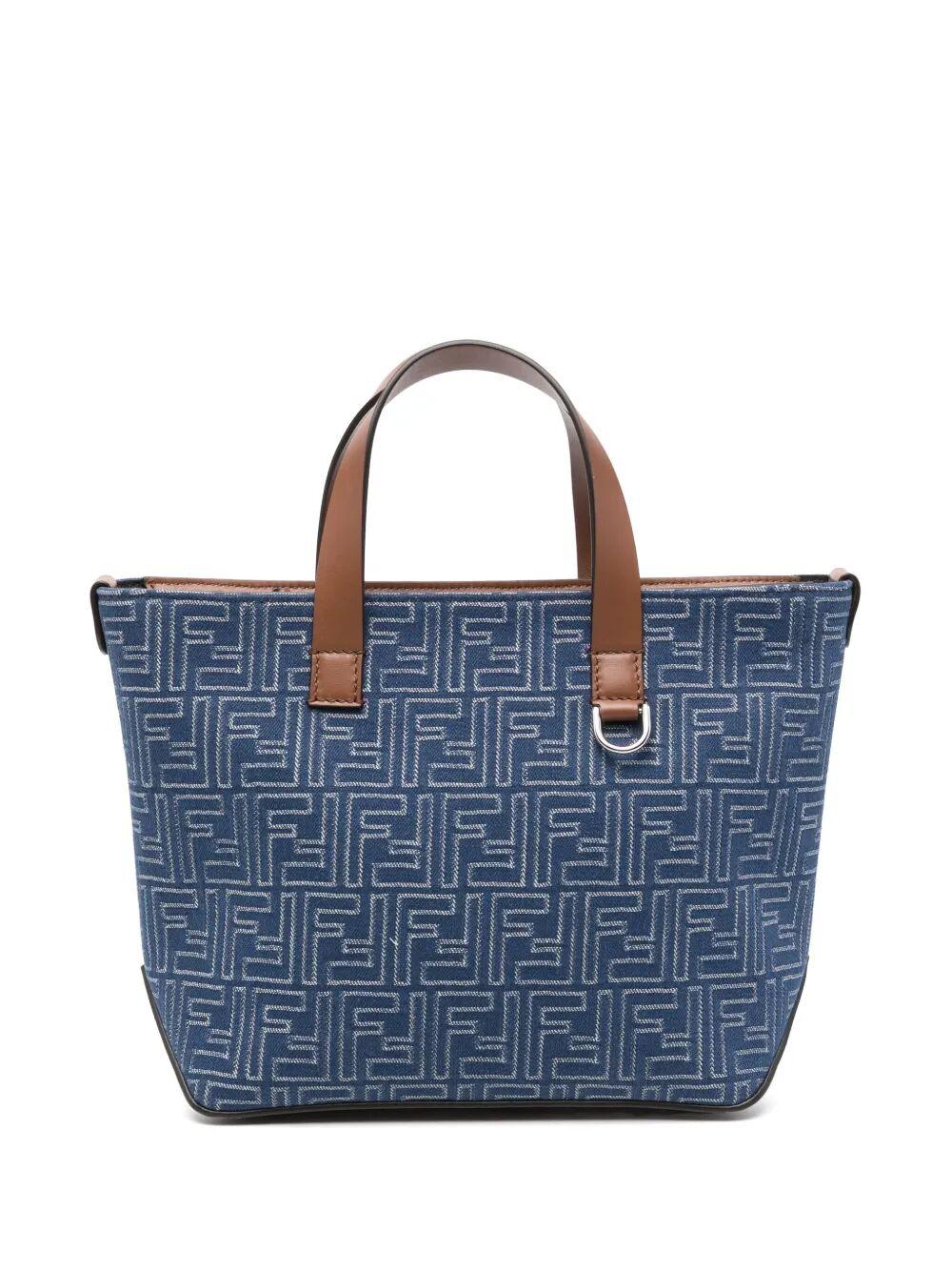 【関税込み】fendi 'FF' shopping bag FF Shopping Bag Medium Fabric Blue | Fendi