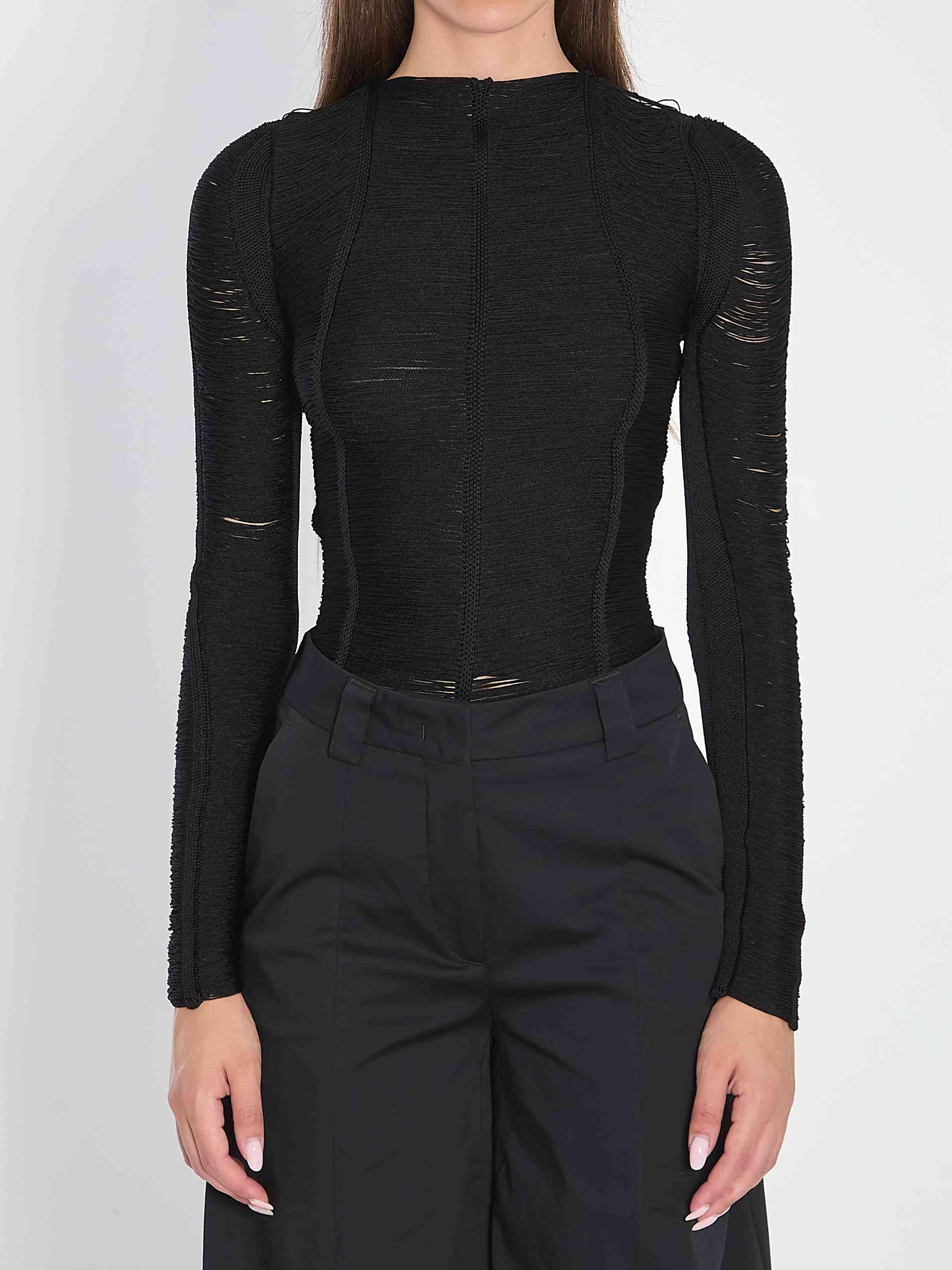 THE ATTICO 売れ筋商品|||ジ アティコ ニット&セーター アウター レディース Sweaters Black Black sweater for Women | THE ATTICO®