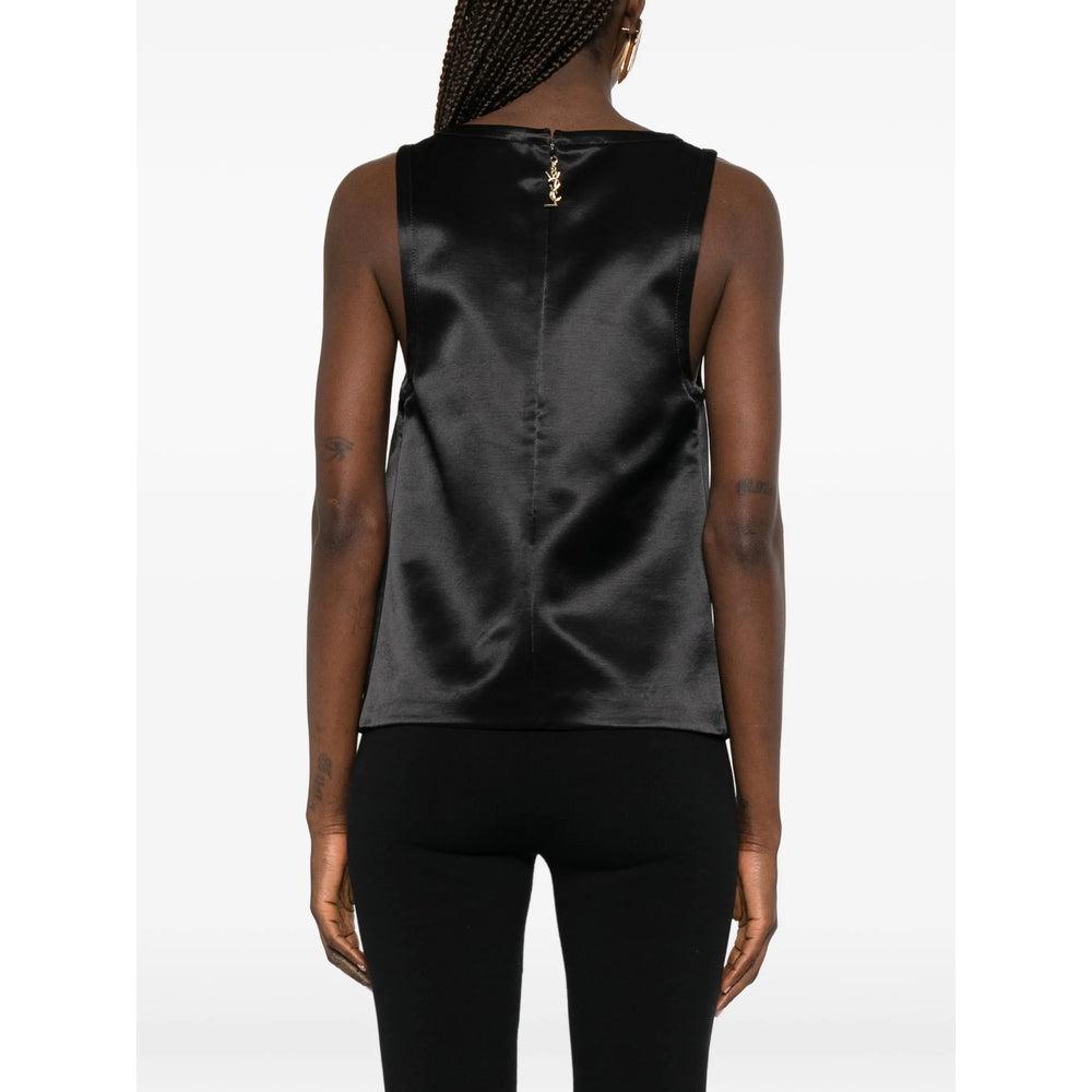 Women's Saint Laurent Sleeveless and tank tops | Lyst