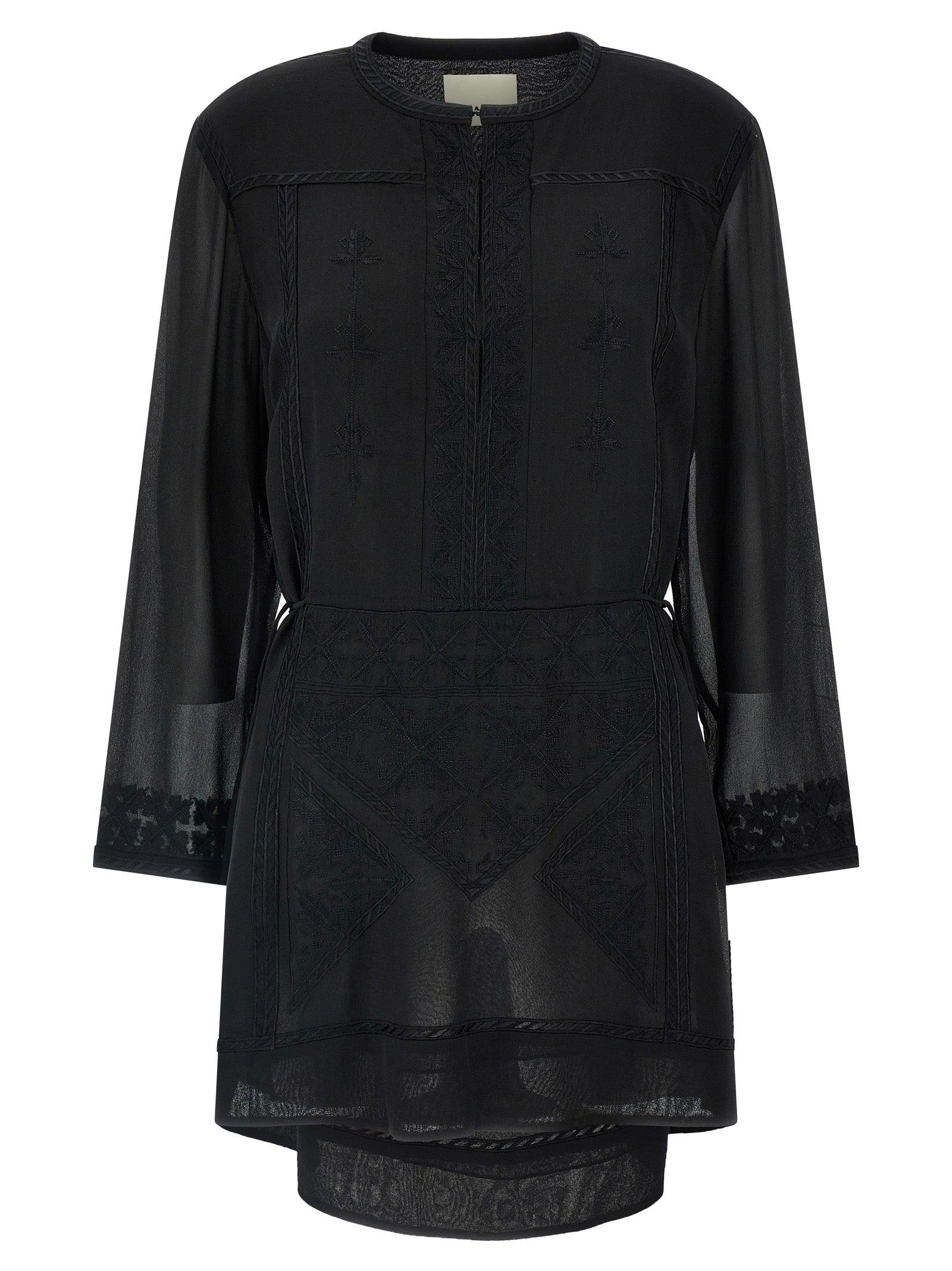Isabel Marant Silk Dress Oaria, in Black | Lyst Isabel Marant Silk Dress Oaria, in Black | Lyst