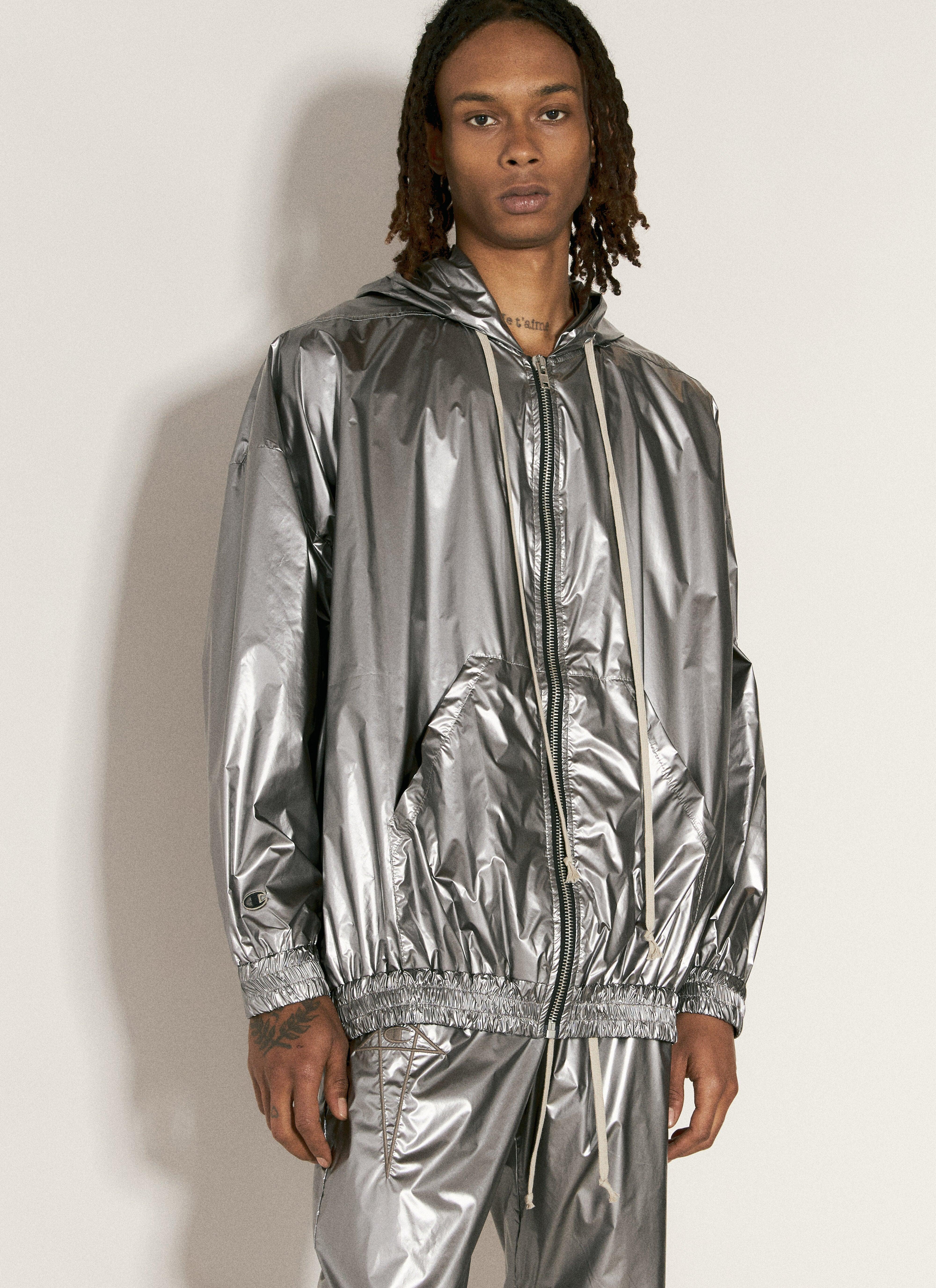 Rick Owens X Champion Jumbo Jason Hooded Jacket in Gray for Rick Owens X Champion Jumbo Jason Hooded Jacket in Gray for