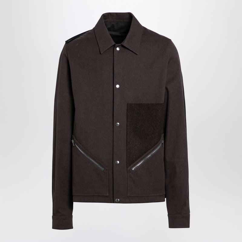Rick Owens Shirt Jacket Tour Snap Front in Black for Men | Lyst