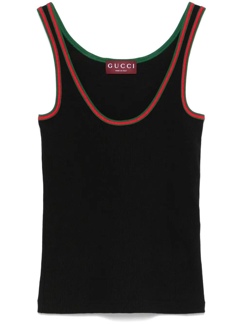 Gucci Web Tank Top in Black | Lyst