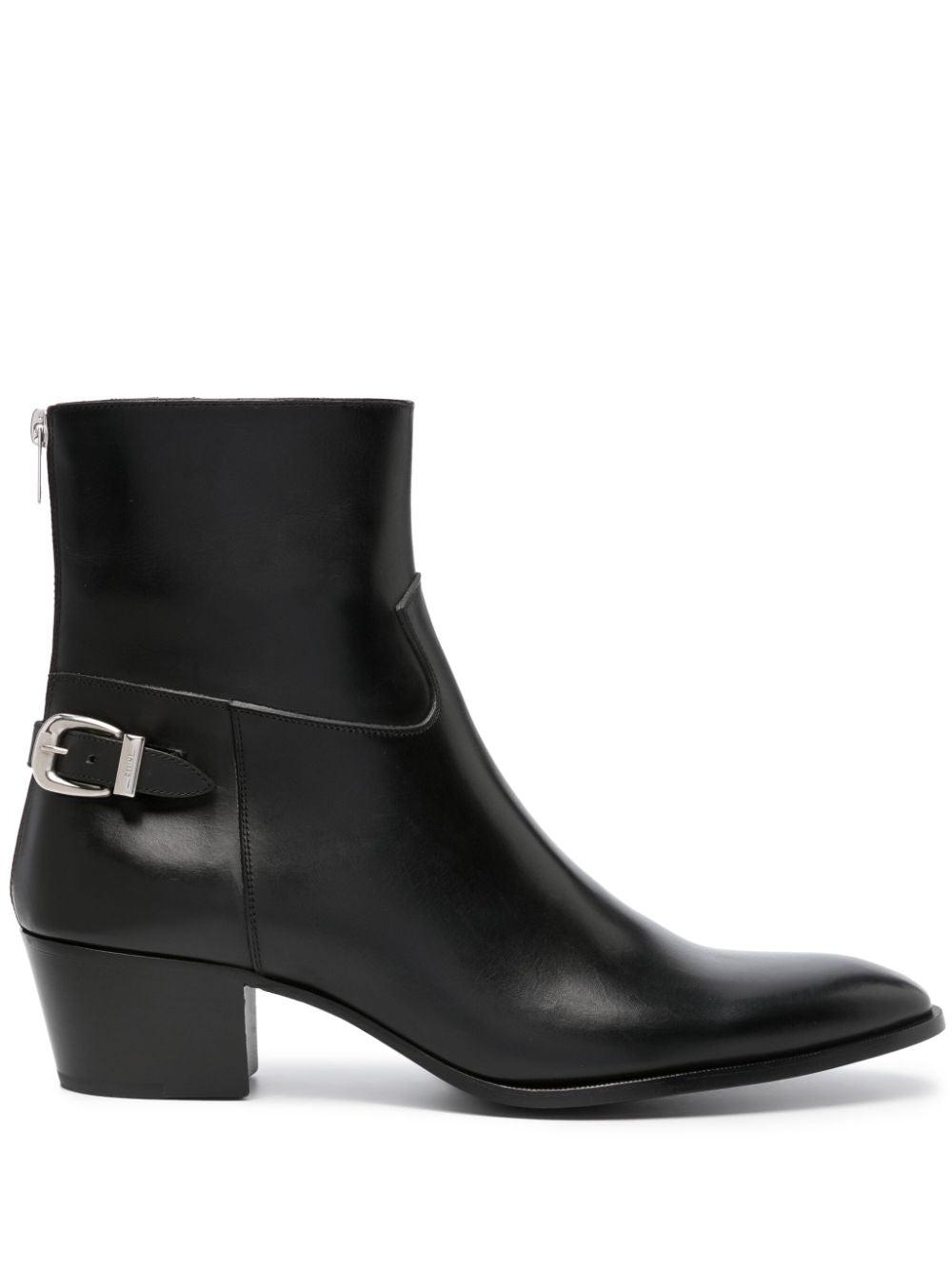 Celine Leather Boots in Black for Men | Lyst