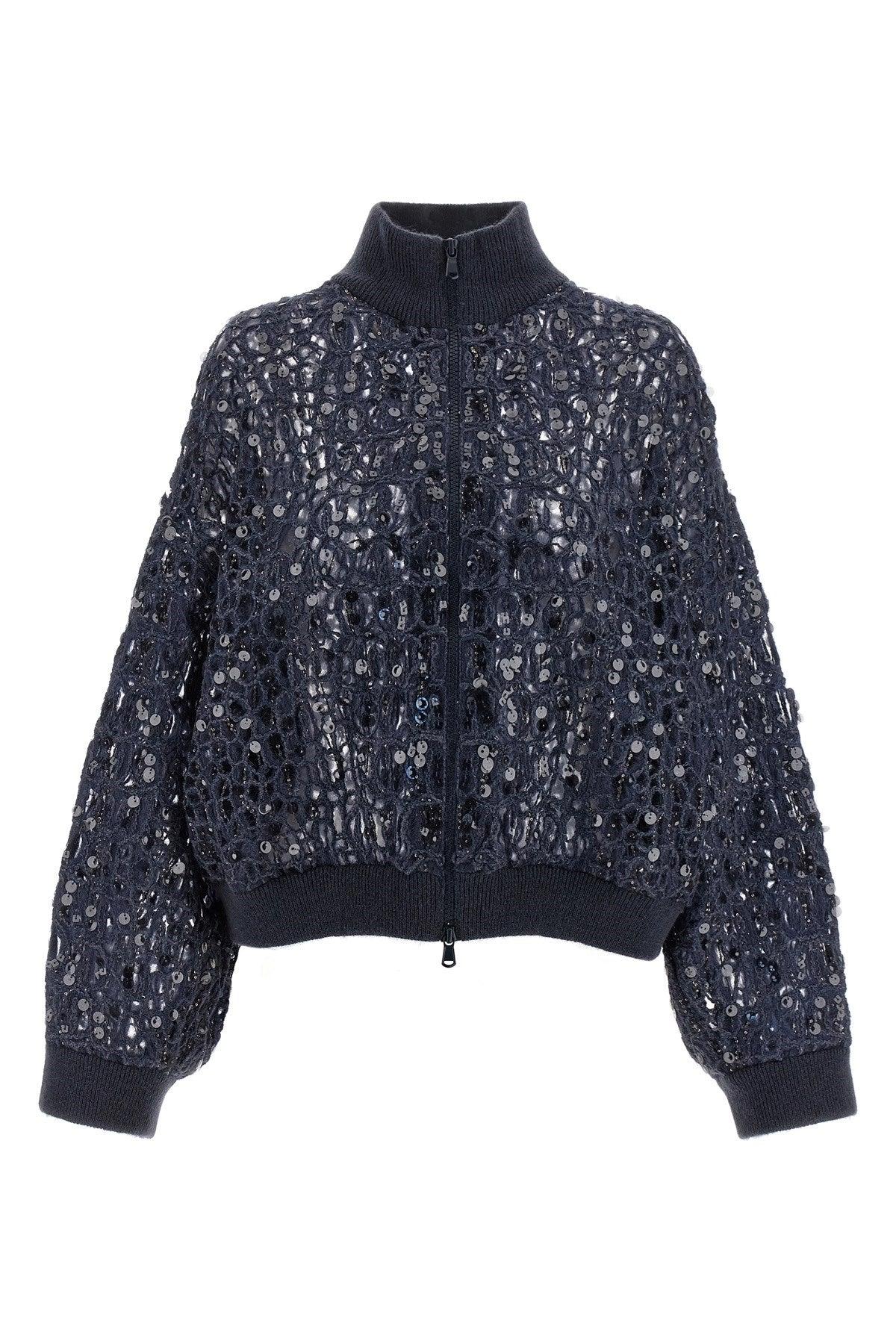ブルゾン BRUNELLO CUCINELLI 'Dazzling Croc Embroidery' cardigan Brunello Cucinelli Dazzling Croc Embroidery Cardigan | Saks