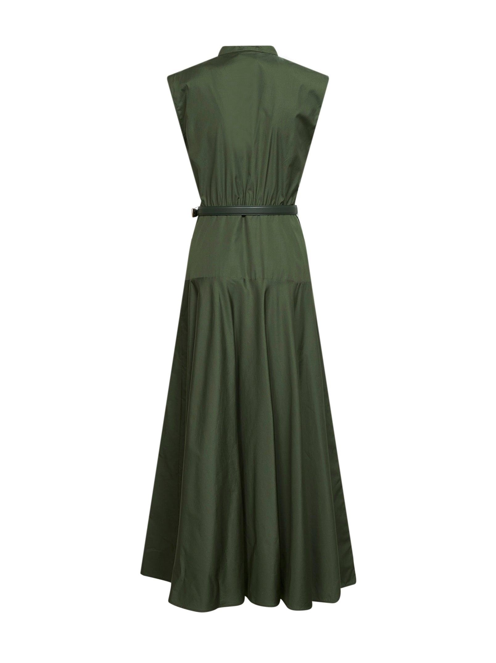 green emerald velvet dress Max Mara Weekend Edolo Green FLARED SATIN DRESS  Think Bubbles