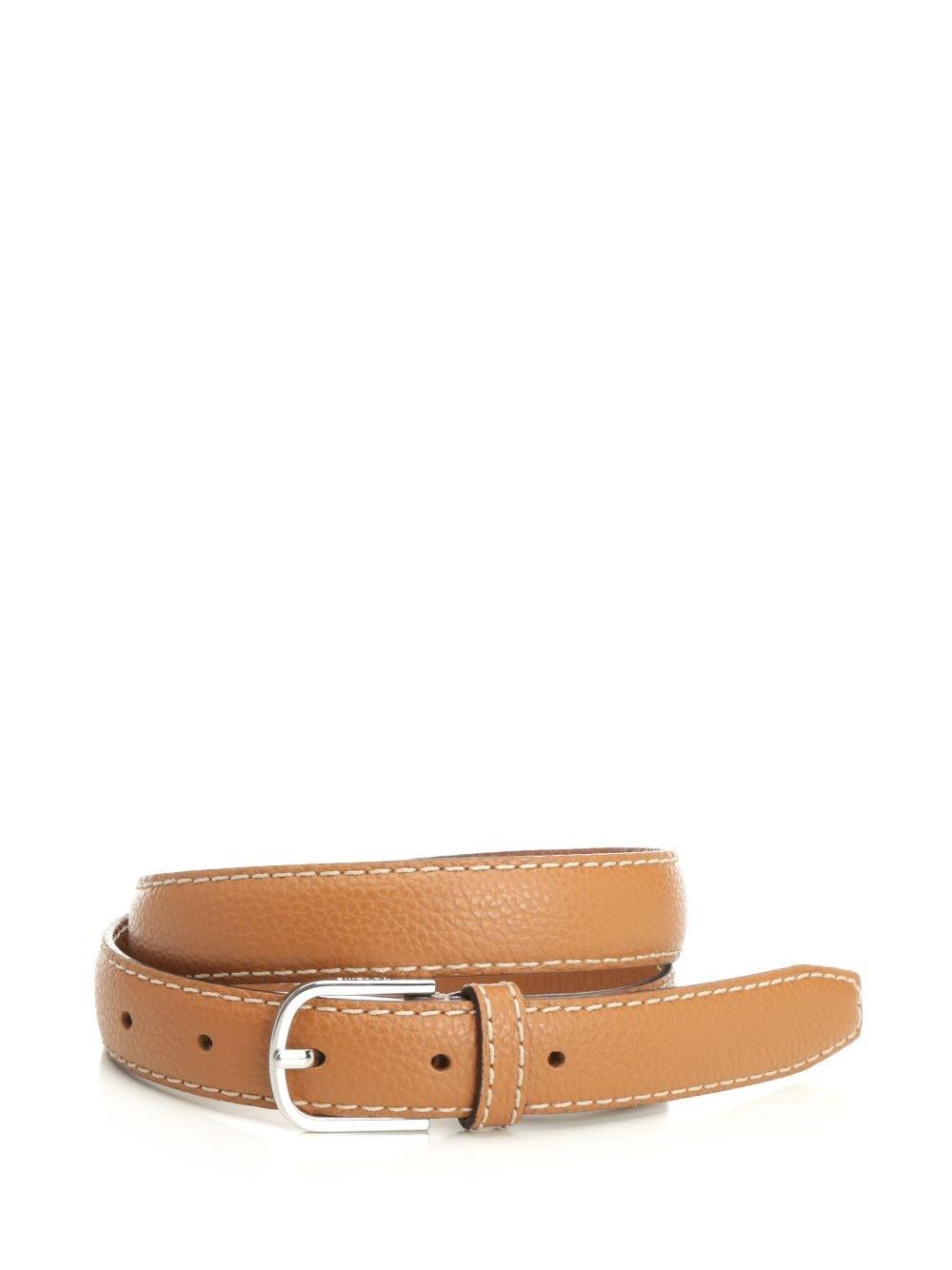 TOTEME Slim Grained-Leather Trouser Belt | Lyst display picture 2