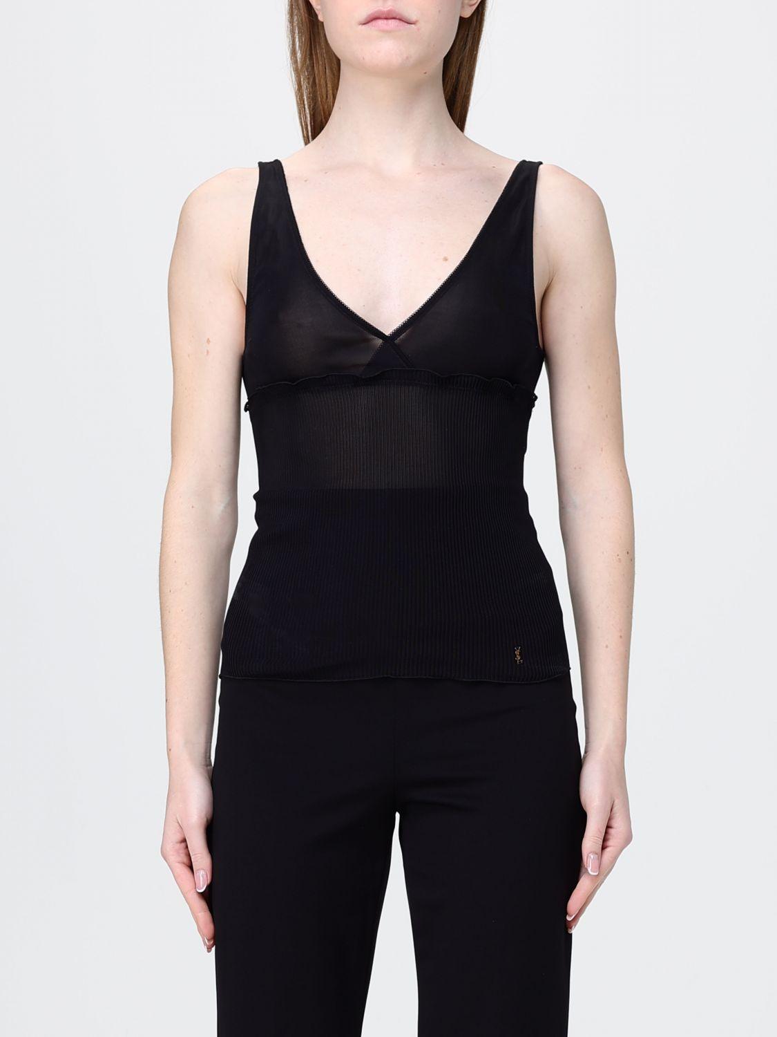 Women's Saint Laurent Sleeveless and tank tops | Lyst