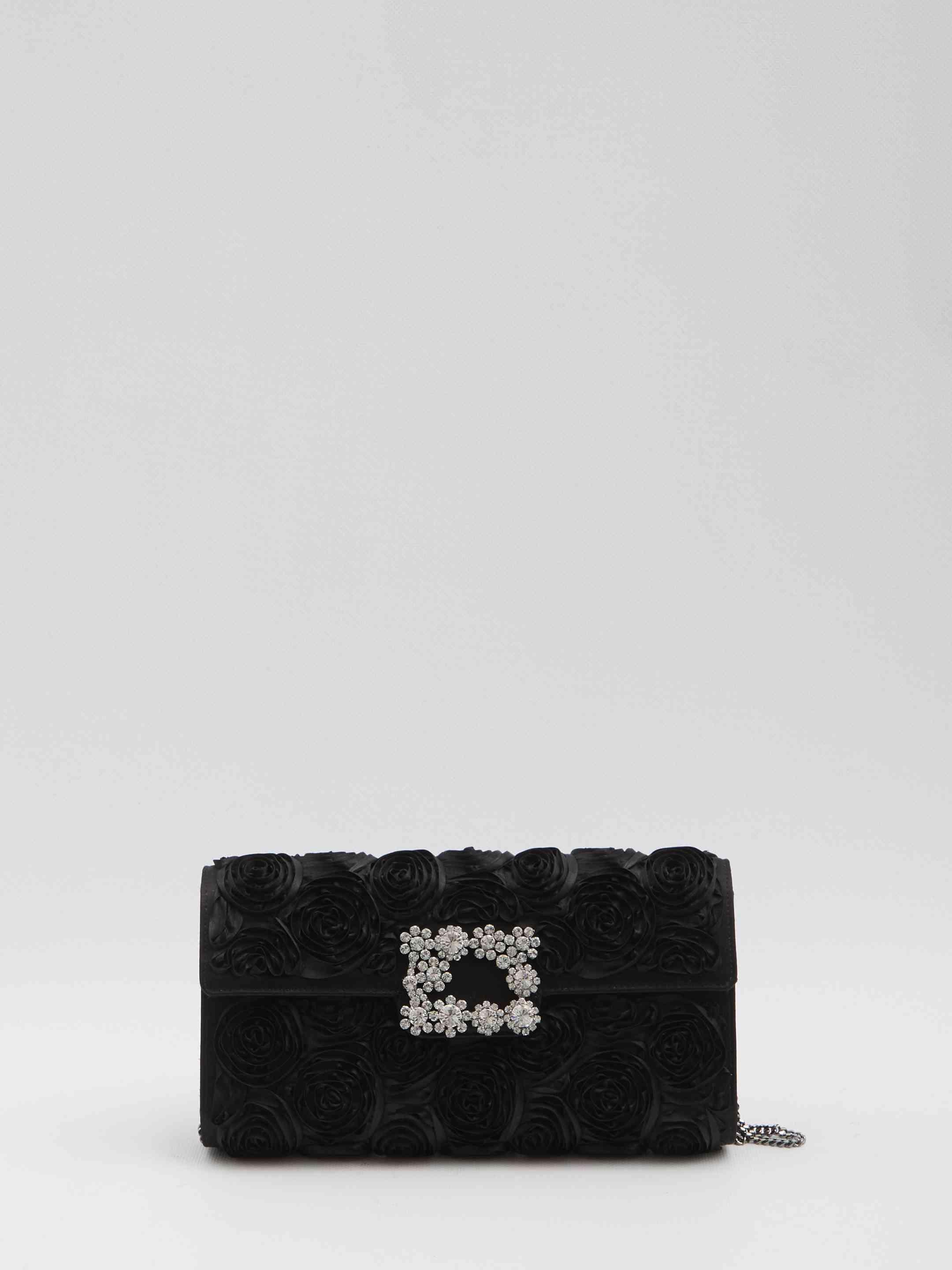 ハンドバッグ ROGER VIVIER ENVELOPE FLAP FLOWER BUCKLE HANDBAG Roger Vivier Flower Buckle Envelope Flap Crossbody Bag