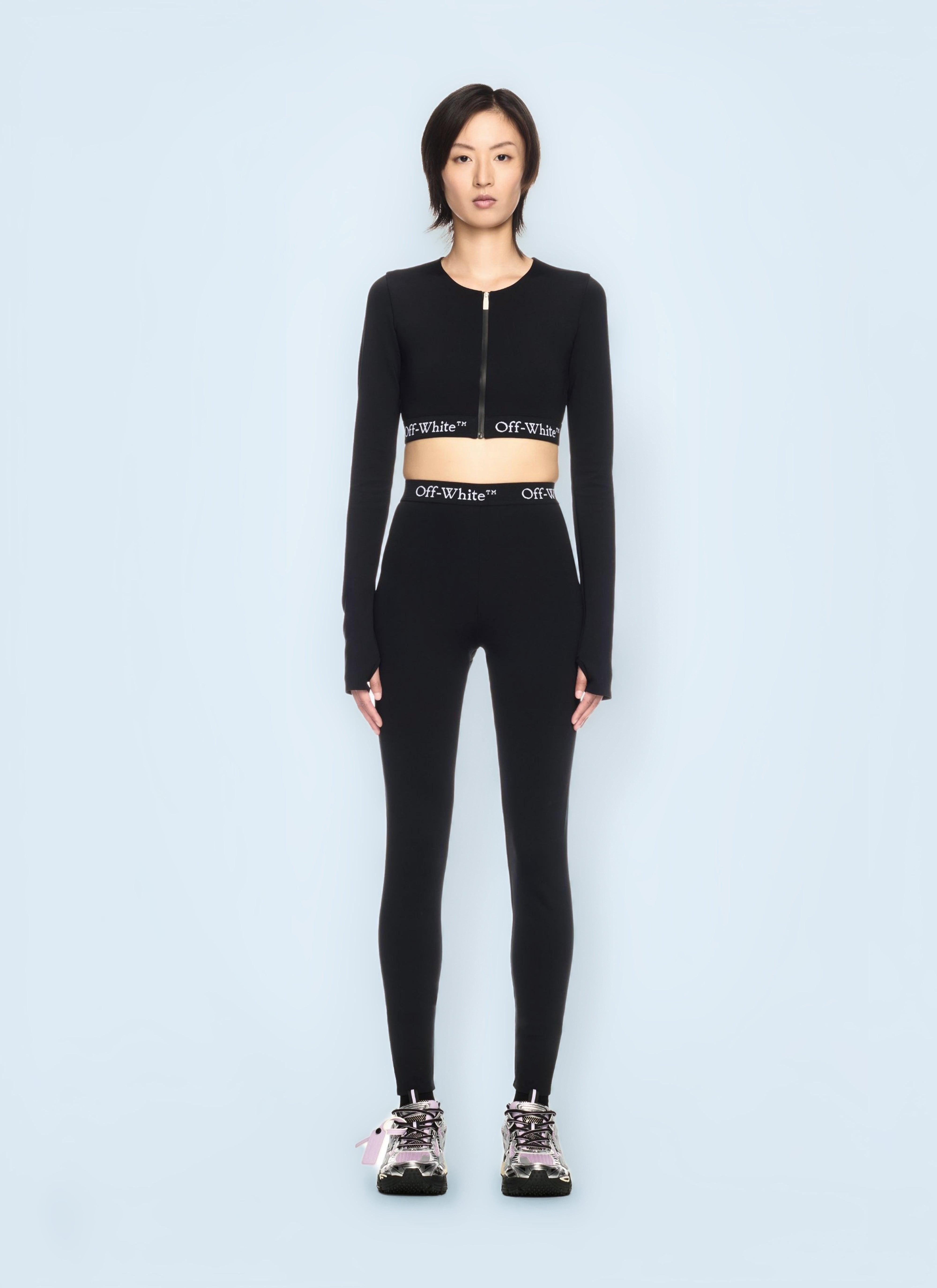 【関税&送料込】Off-White Bookish Logo Band Legging Black Logo Band Leggings in BLACK for Women | Off-White™