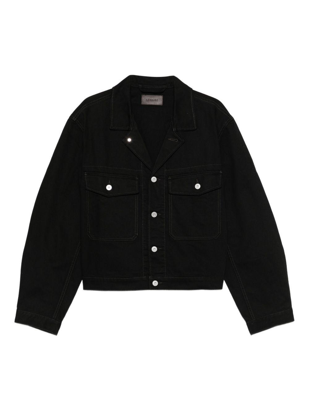Lemaire Denim Trucker Jacket in Black for Men | Lyst