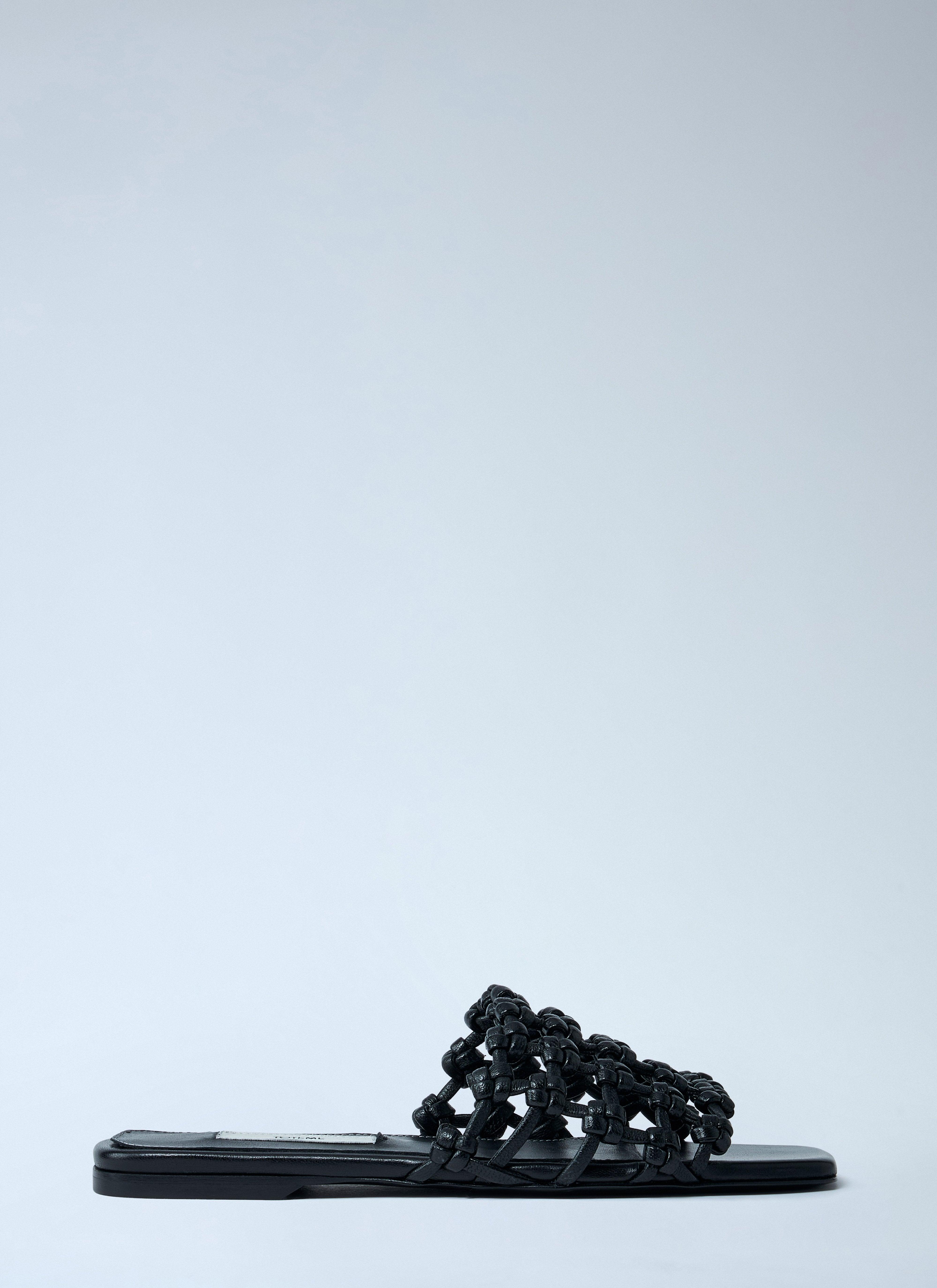 サンダル・ミュール toteme Braided Bandeau Sandals - TOTEME - Leather - Black Braided-leather bandeau mules black – TOTEME