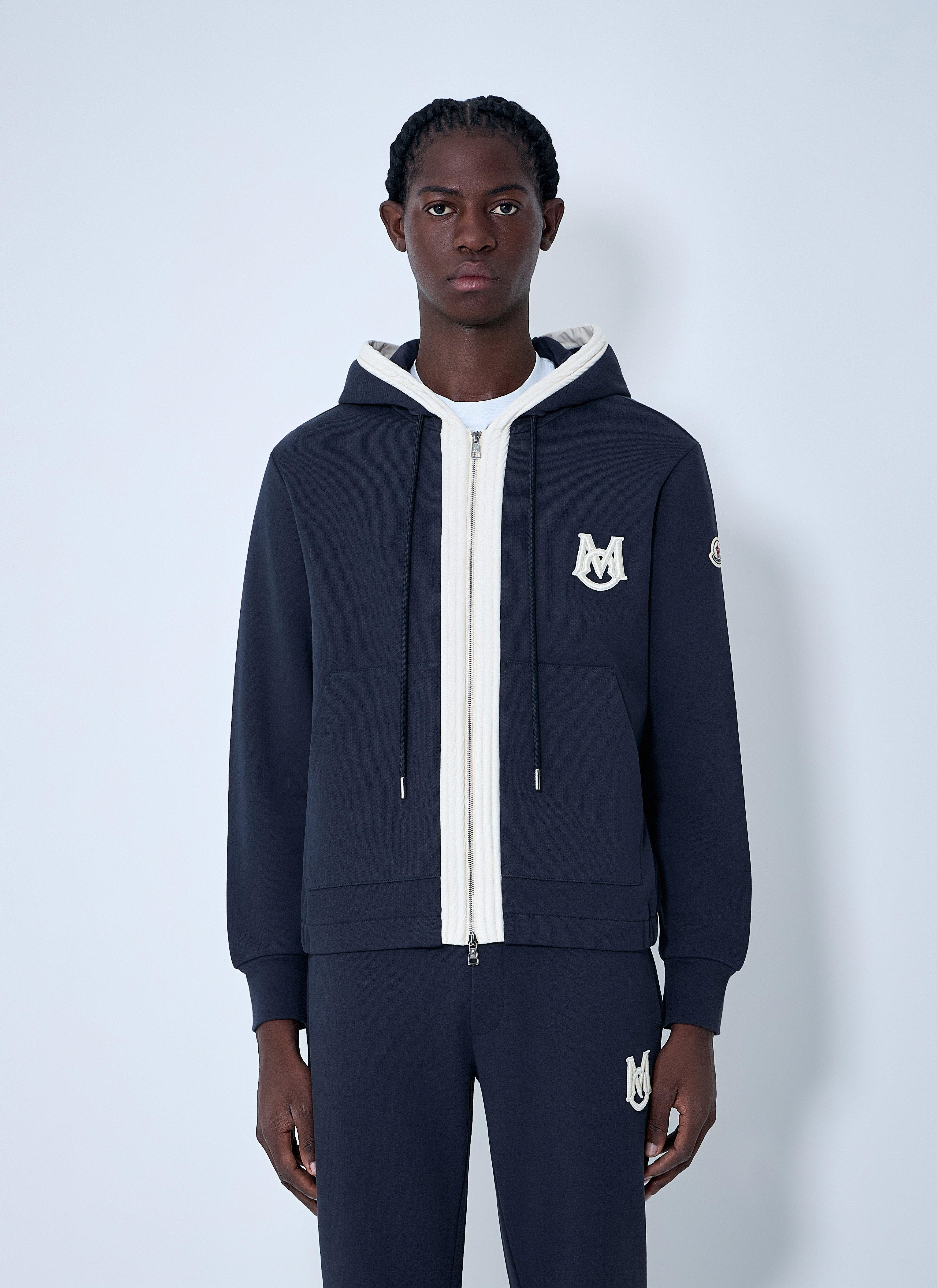 Moncler Zip-Up Cardigan in Blue for Men | Lyst