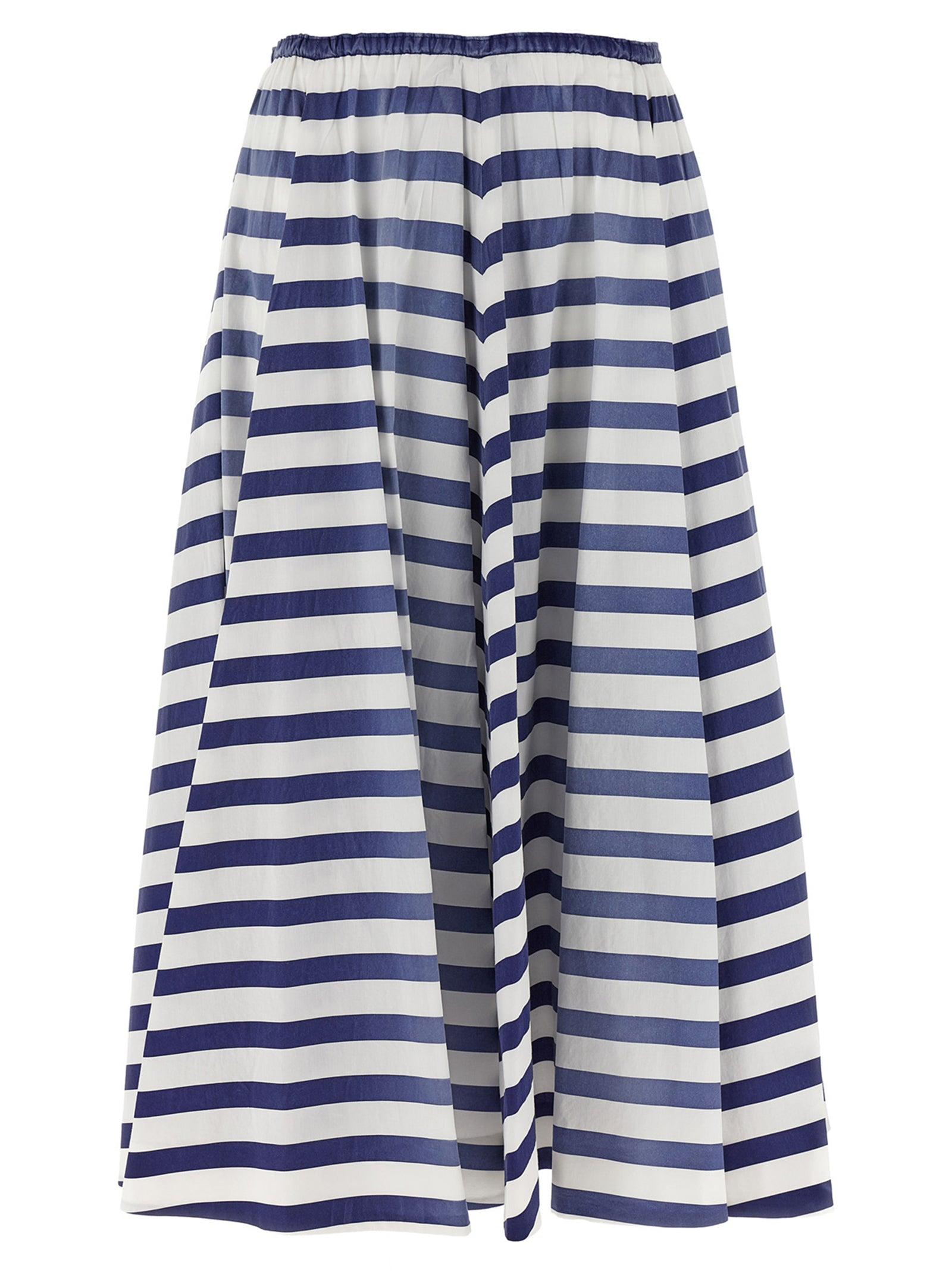 スカート PRADA Retro striped skirt Prada Retro Striped Skirt in Blue | Lyst