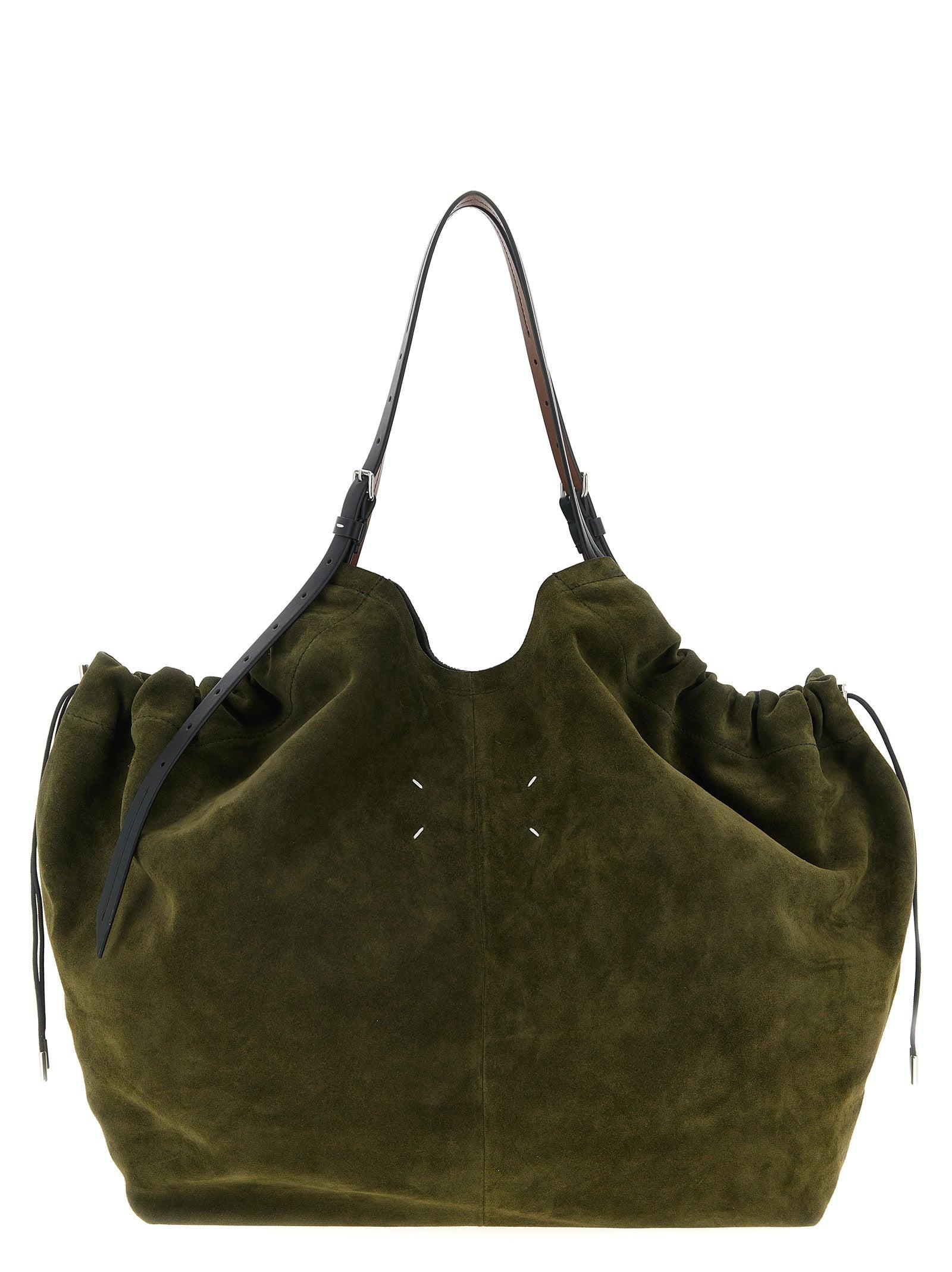 Maison Margiela 'Drawstring' Shopping Bag in Green | Lyst