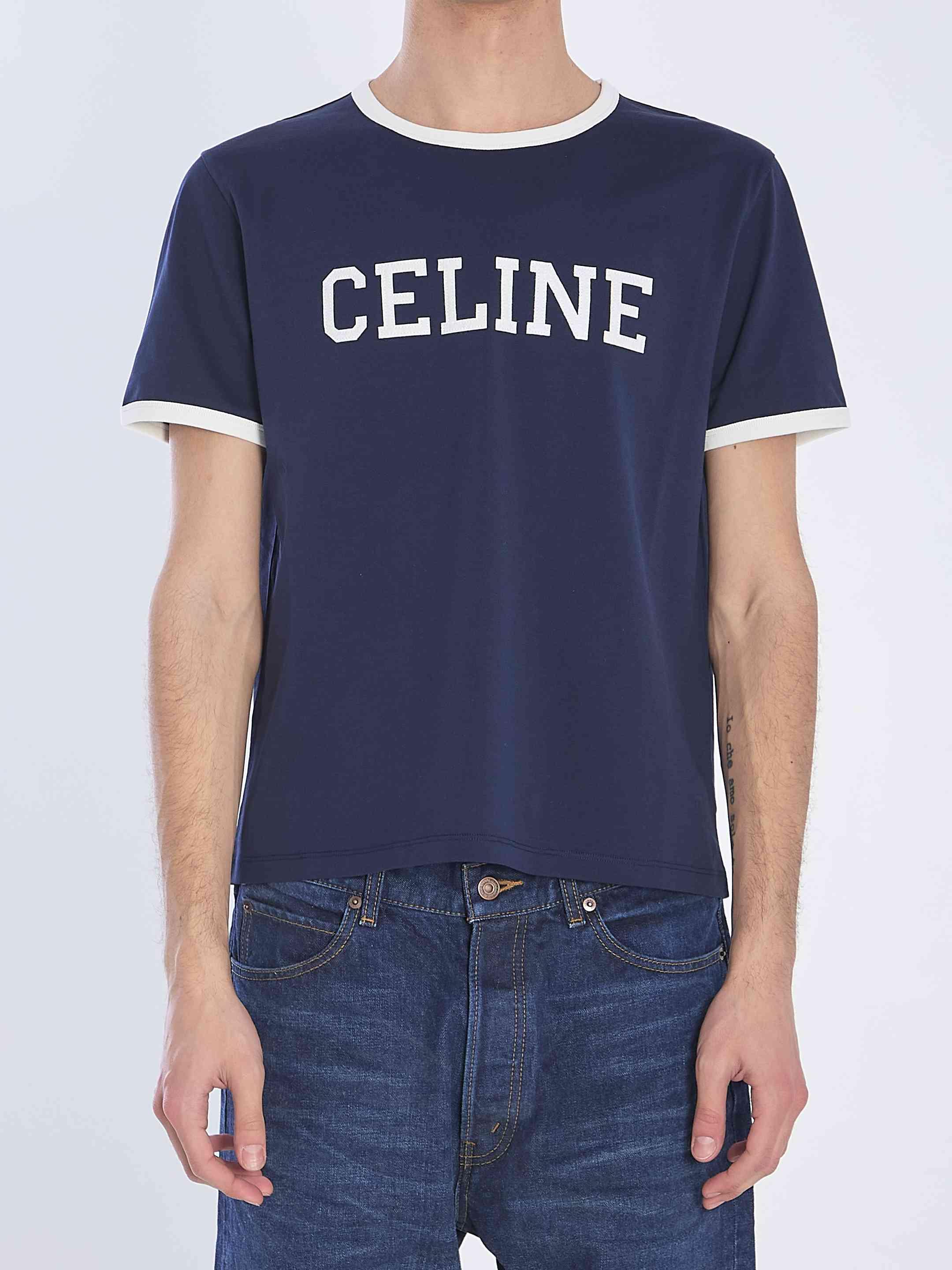 Tシャツ・カットソー Celine Celine College T-Shirt Buy CELINE Loose T-Shirt 'Off White/Green College