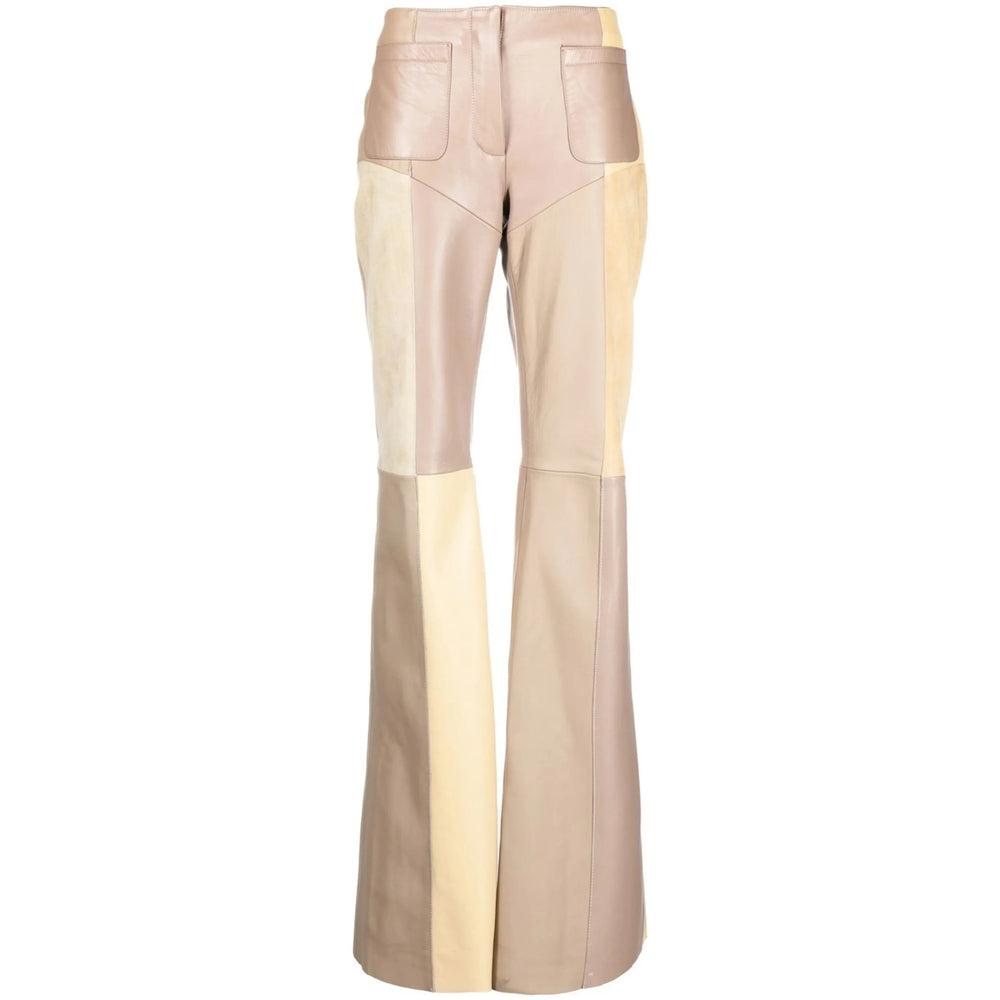 パンツ Marine Serre Upcycled Linen Pants Regenerated Household Linen Wide Leg Pants • Marine Serre