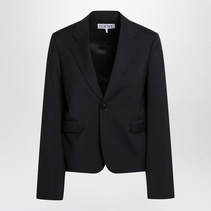 ジャケット Loewe Loewe Single-Breasted Jacket In Wool Loewe Single-Breasted Jacket in Black | Lyst