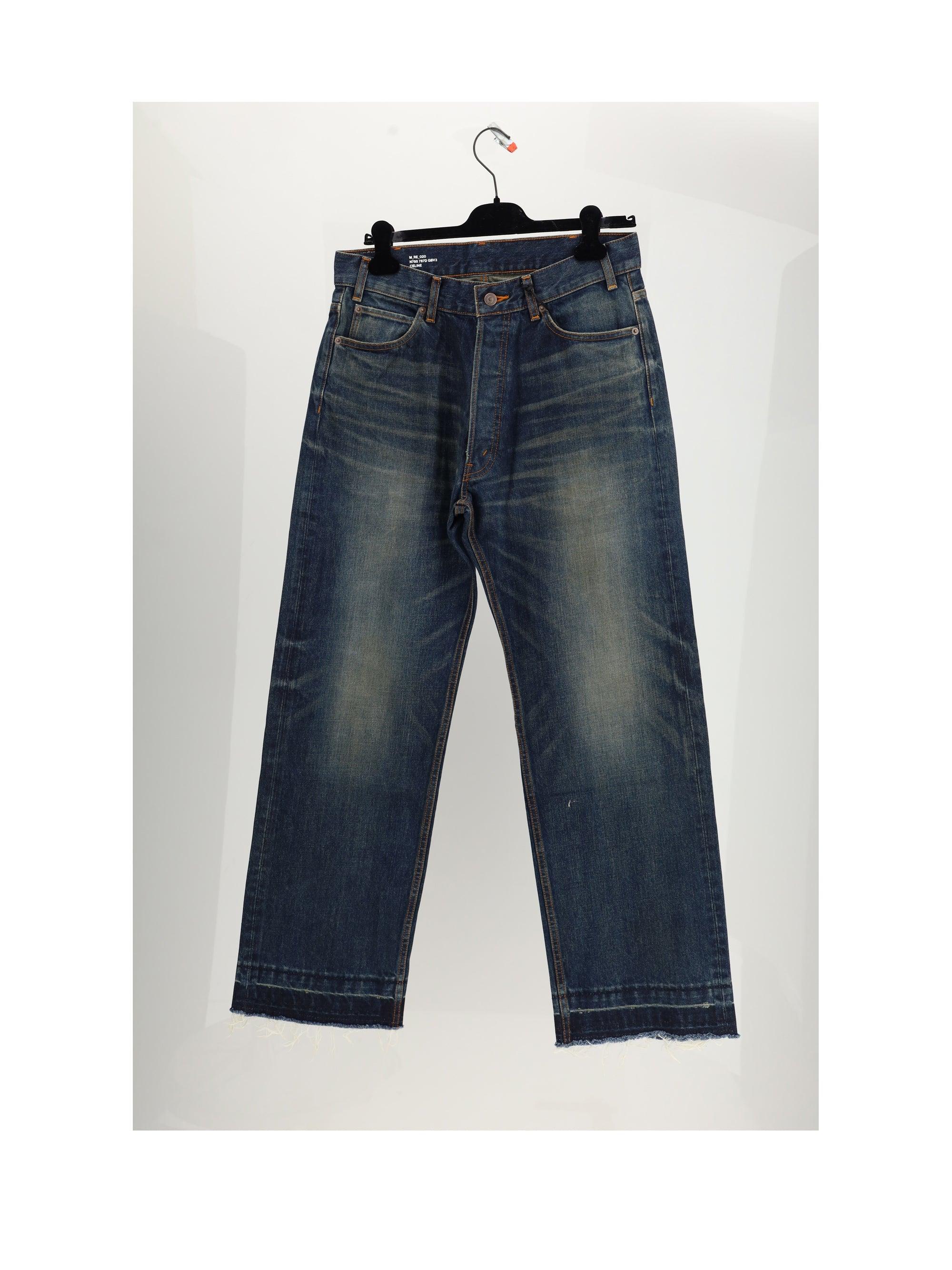 Celine Jeans Wesley Released Hem in Blue for Men | Lyst CELINE