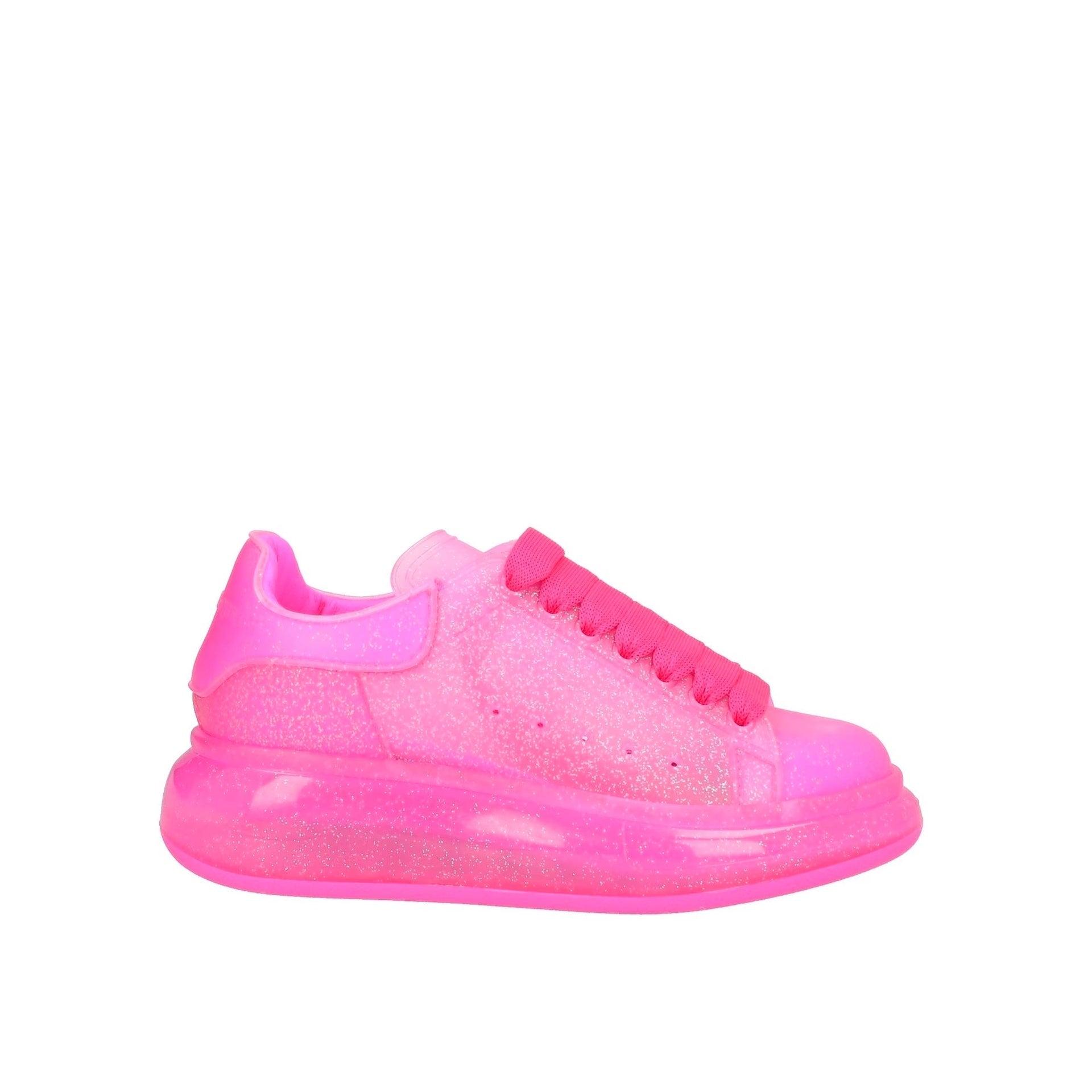 McQueen Oversized Glitter Sneakers in Pink | Lyst McQueen Oversized Glitter Sneakers in Pink | Lyst